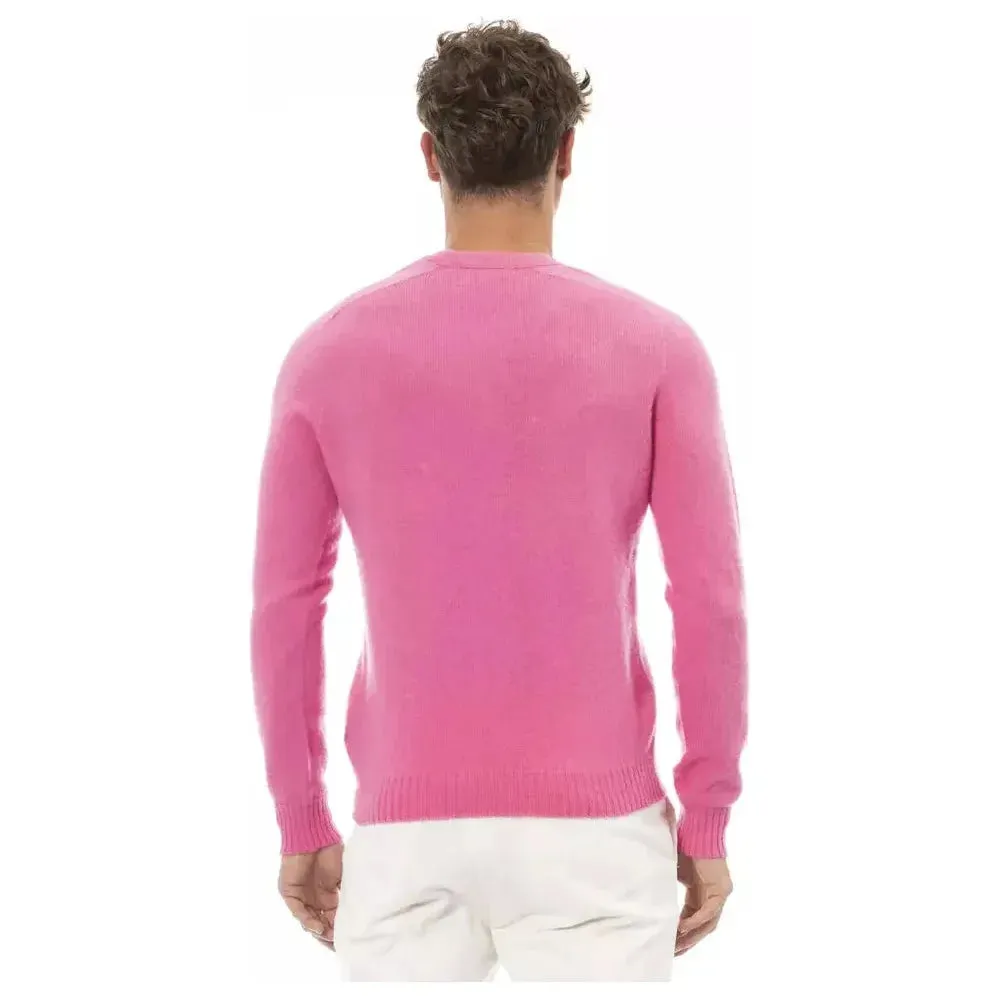 Alpha Studio Multicolor Wool Men Sweater