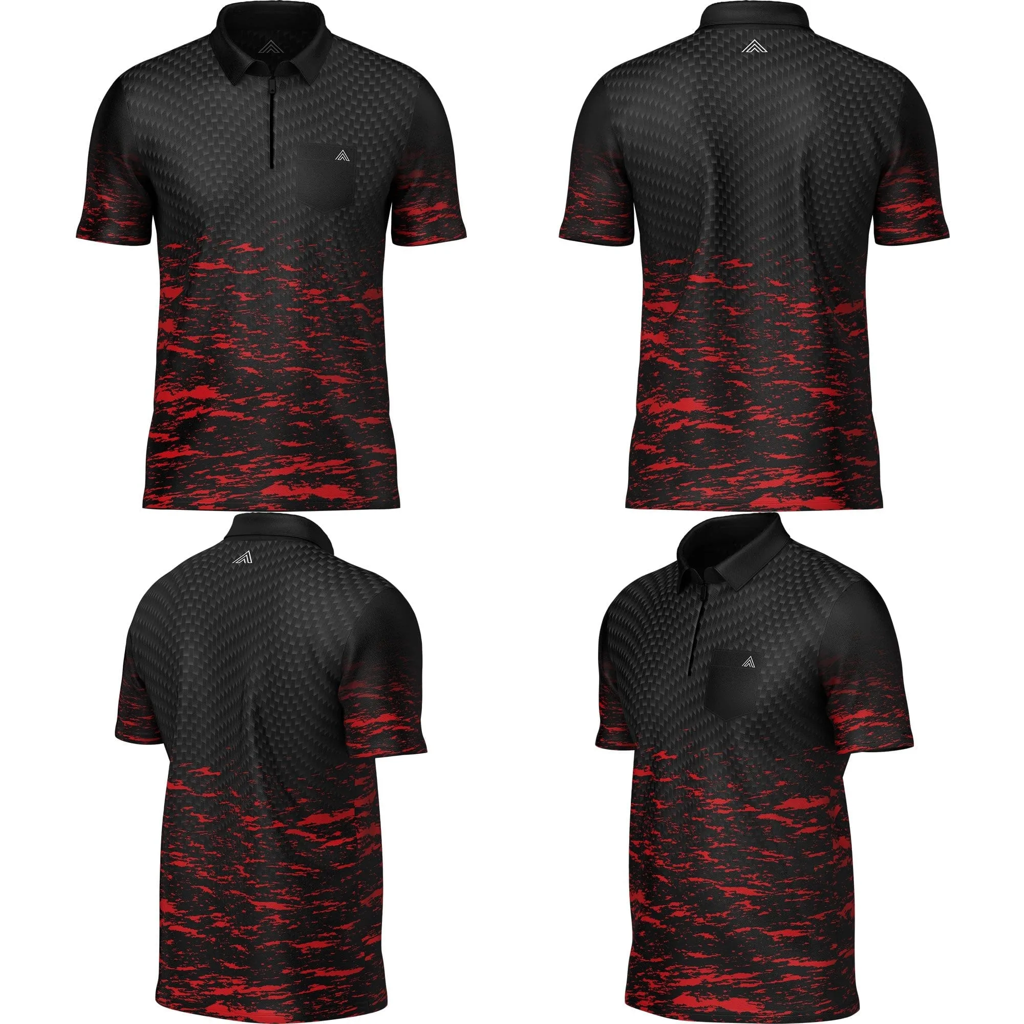 Arraz Lava Dart Shirt - with Pocket - Black & Red