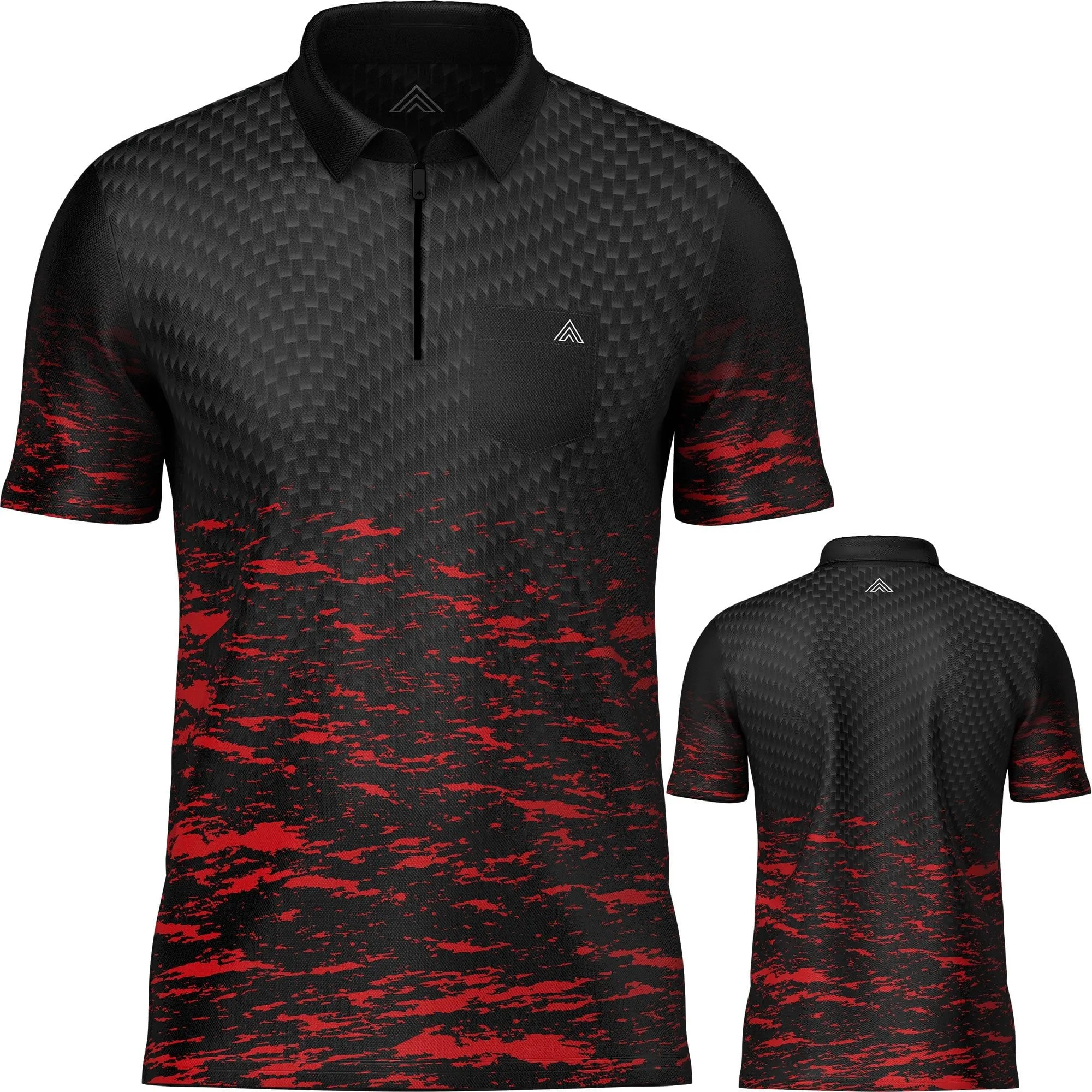 Arraz Lava Dart Shirt - with Pocket - Black & Red