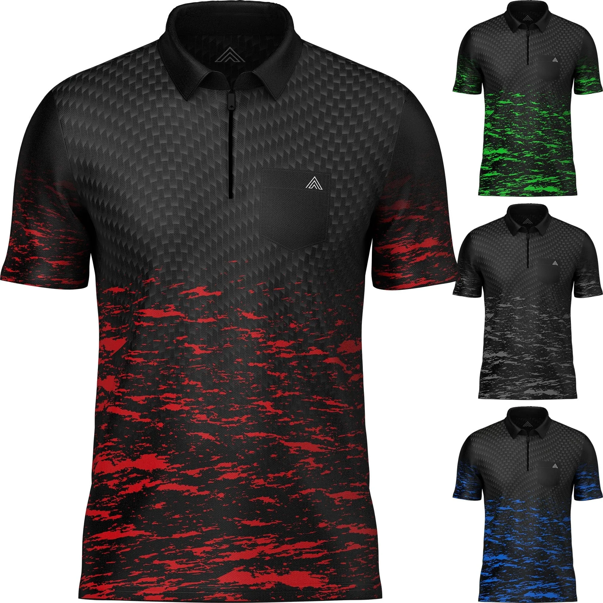 Arraz Lava Dart Shirt - with Pocket - Black & Red