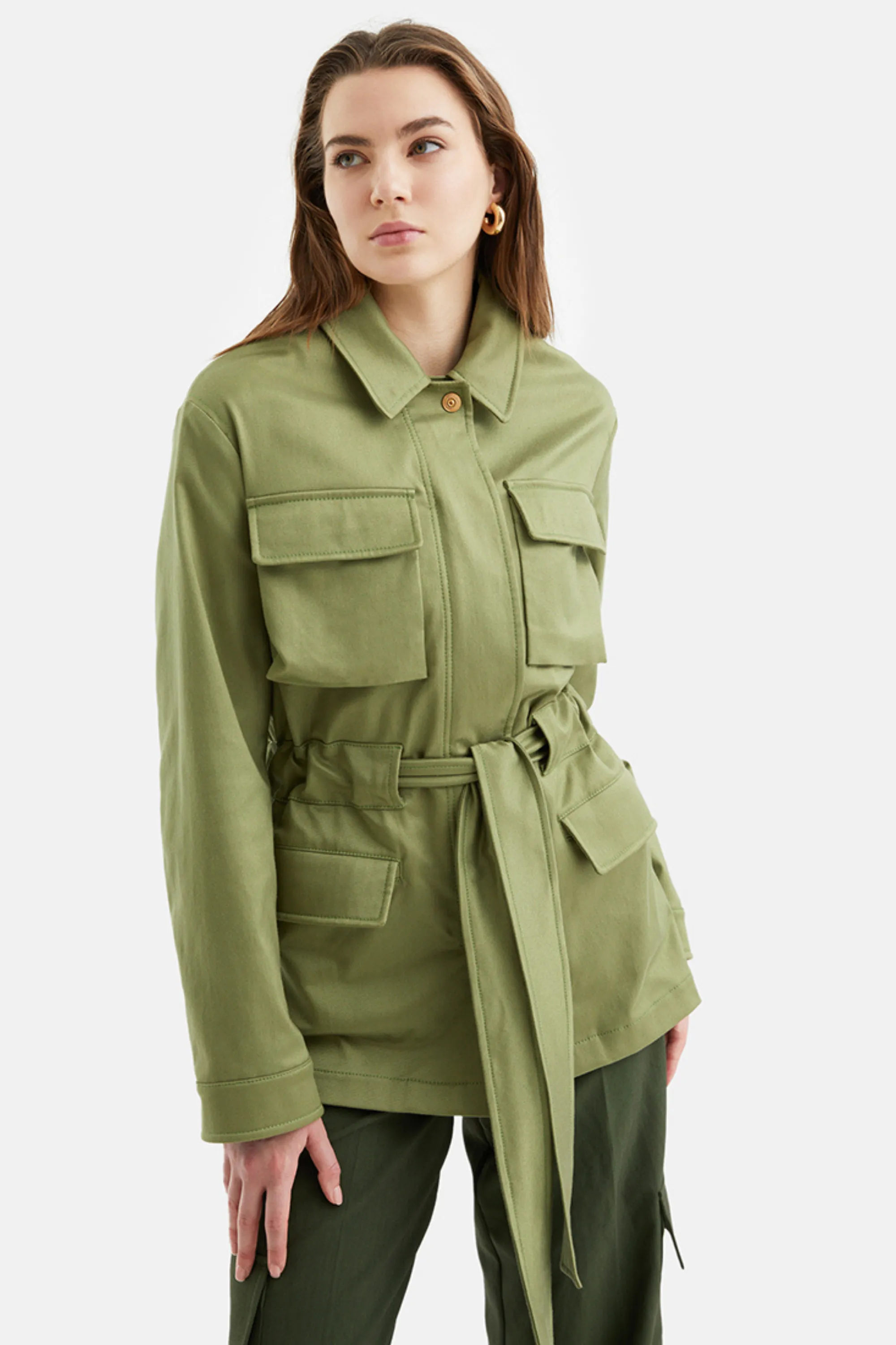 Belted Khaki Jacket (Final Sale)