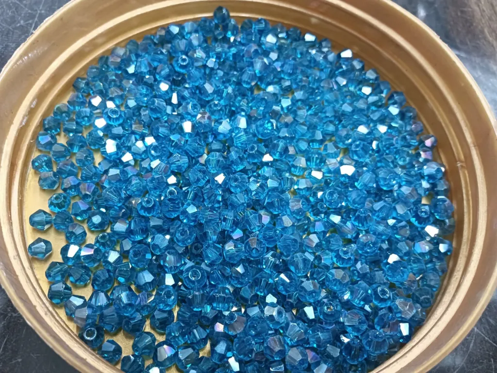 Blue Bicone Crystal Glass Beads (Wholesale)