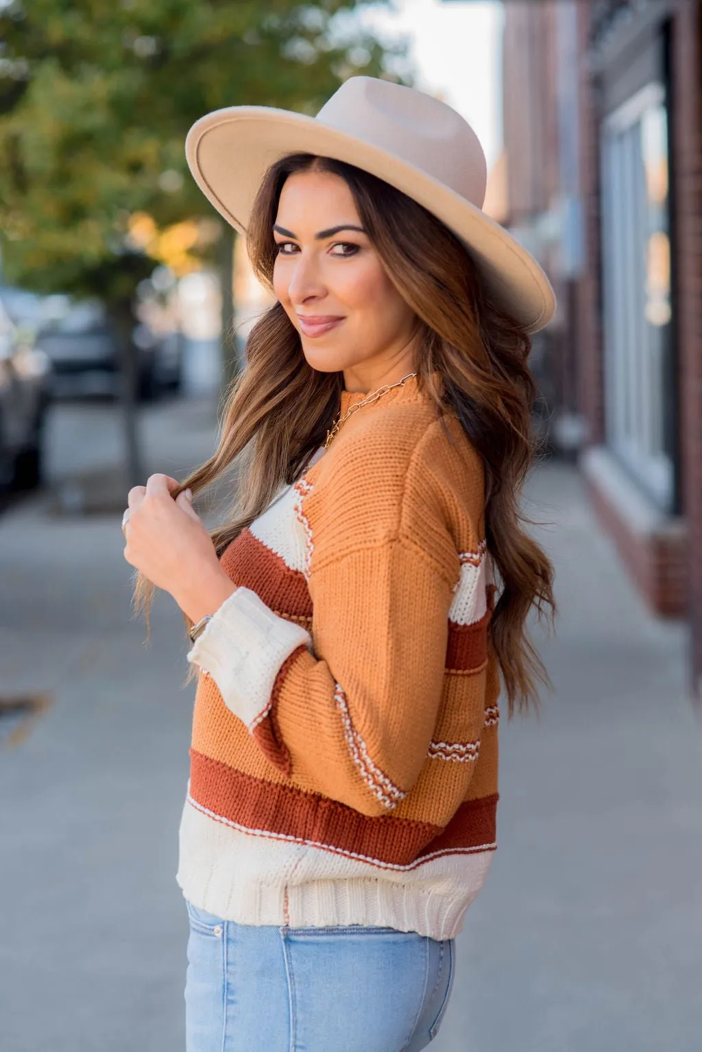 Blurred Lines Blocked Sweater