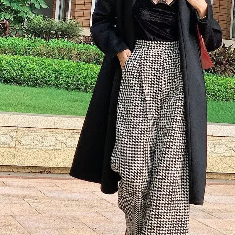 Casual Loose Wide Leg Trousers Vintage Elegant Long Pants