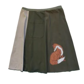 Classic Appliqué Skirt-Fox