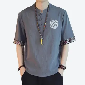 Comfortable Short-Sleeve Embroidered T-Shirts