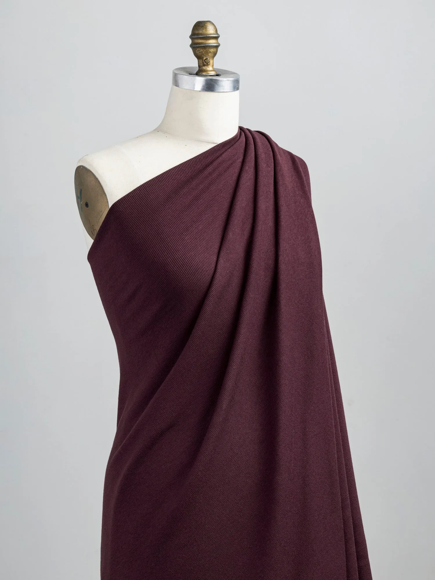 Cotton Tencel Modal Rib Knit - Merlot