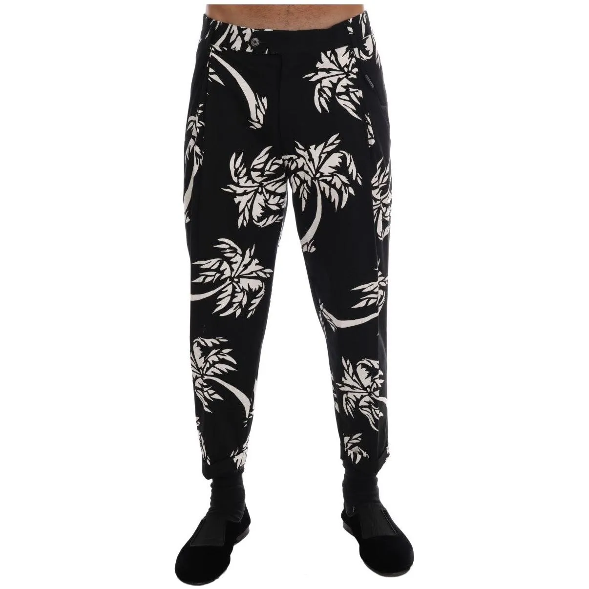 Dolce & Gabbana Elegant Tree Print Ankle Trousers