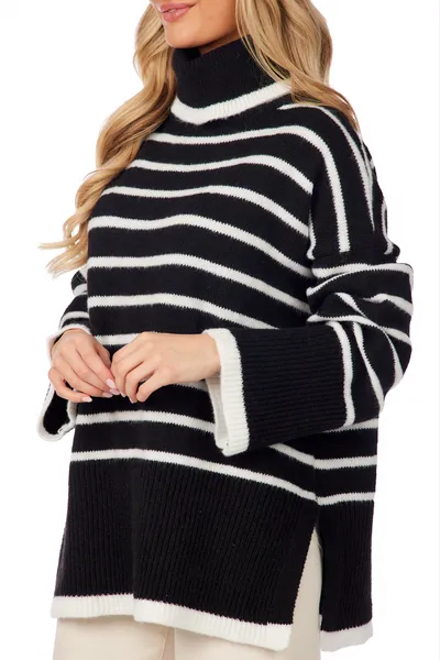 DUNN STRIPED OVERSIZED SWEATER