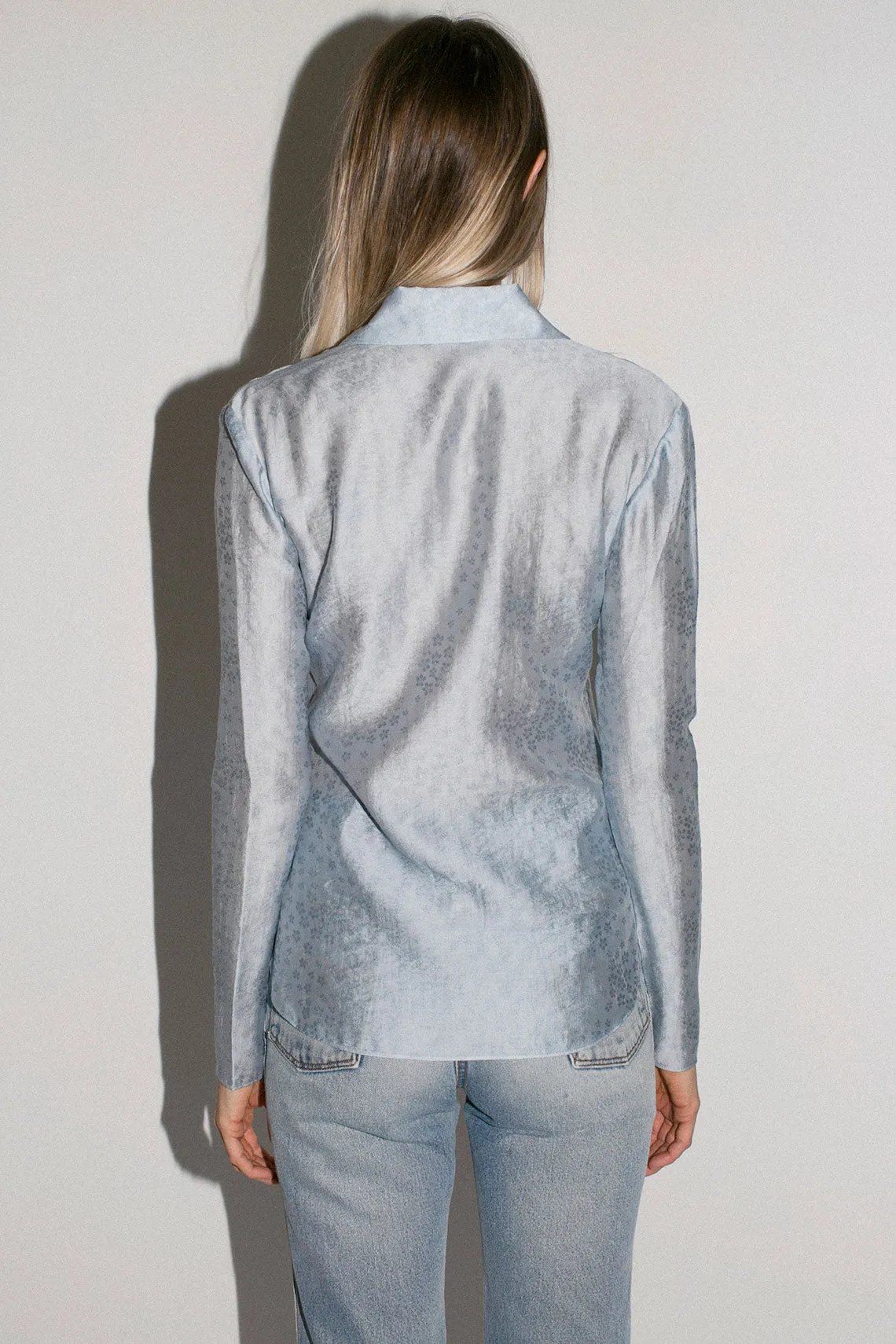 Fog Blue Carmen Blouse