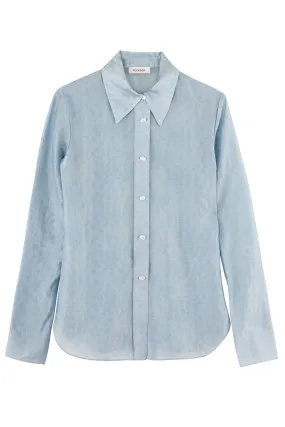 Fog Blue Carmen Blouse