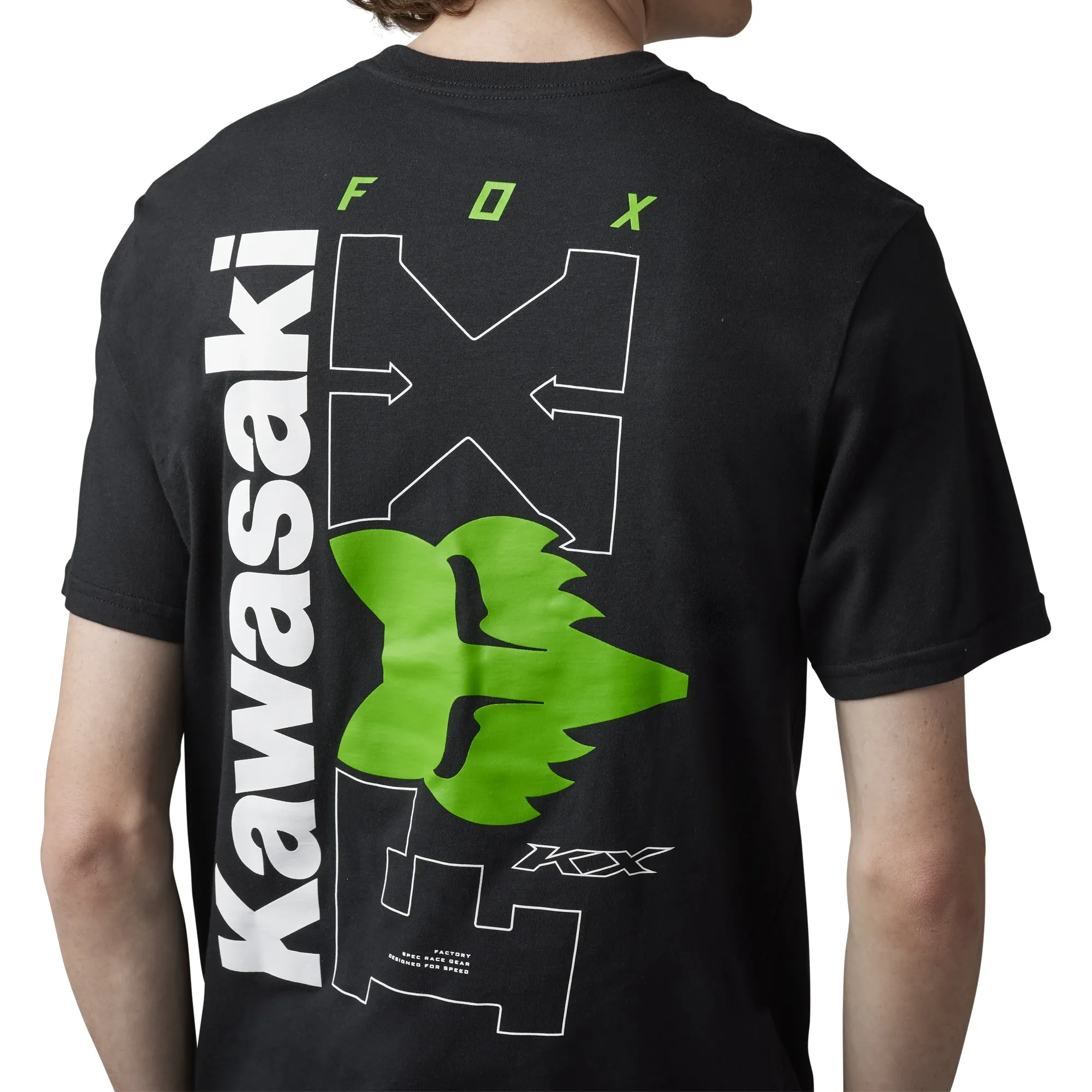 Fox Racing  Mens Kawasaki Short Sleeve Tee T-Shirt Comfortable Soft Cotton Black