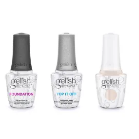 Gelish Combo - Base, Top & All American Beauty