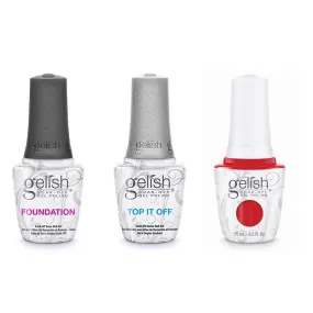 Gelish Combo - Base, Top & Fire Cracker