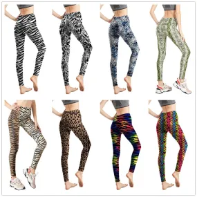 Graceful Trendy Animal Print Skinny Cropped Leggings