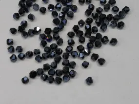 Graphite Grey New Cut Crystal Glass Beads- 4 mm (Wholesale)