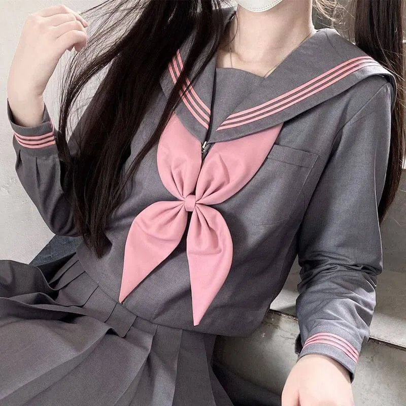 [Grey Pink] JK sailor girl school uniform set