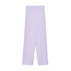 Hinnominate Elegant Purple Crepe Trousers for Women