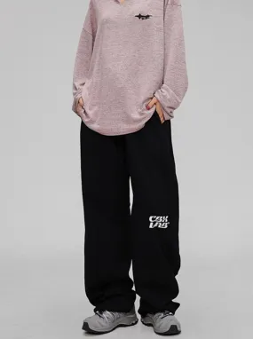 Hip-Hop Trendy Black Stitched Pants