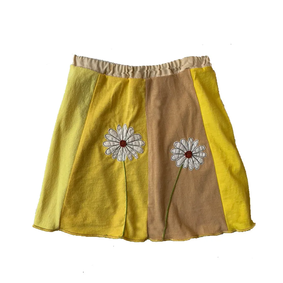 Kids Skirt-White Daisy