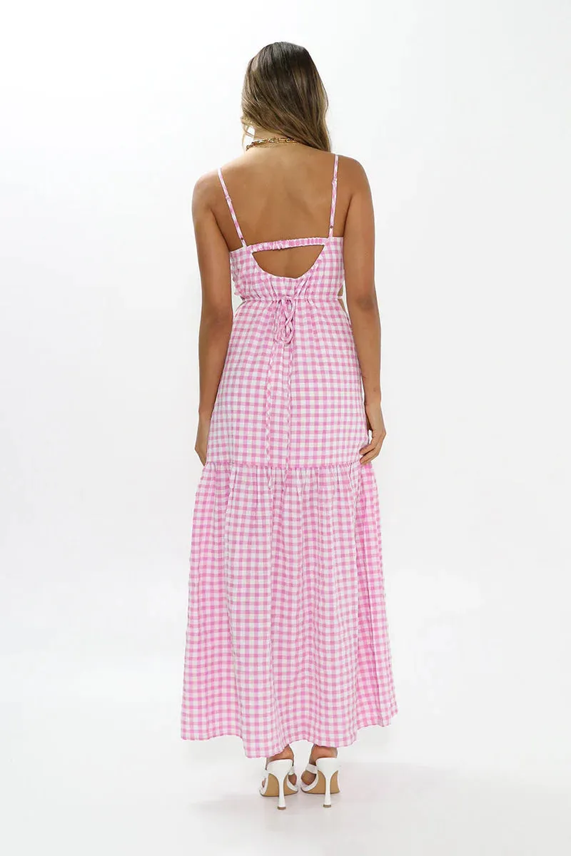 Madison The Label - Gingham Maxi Dress