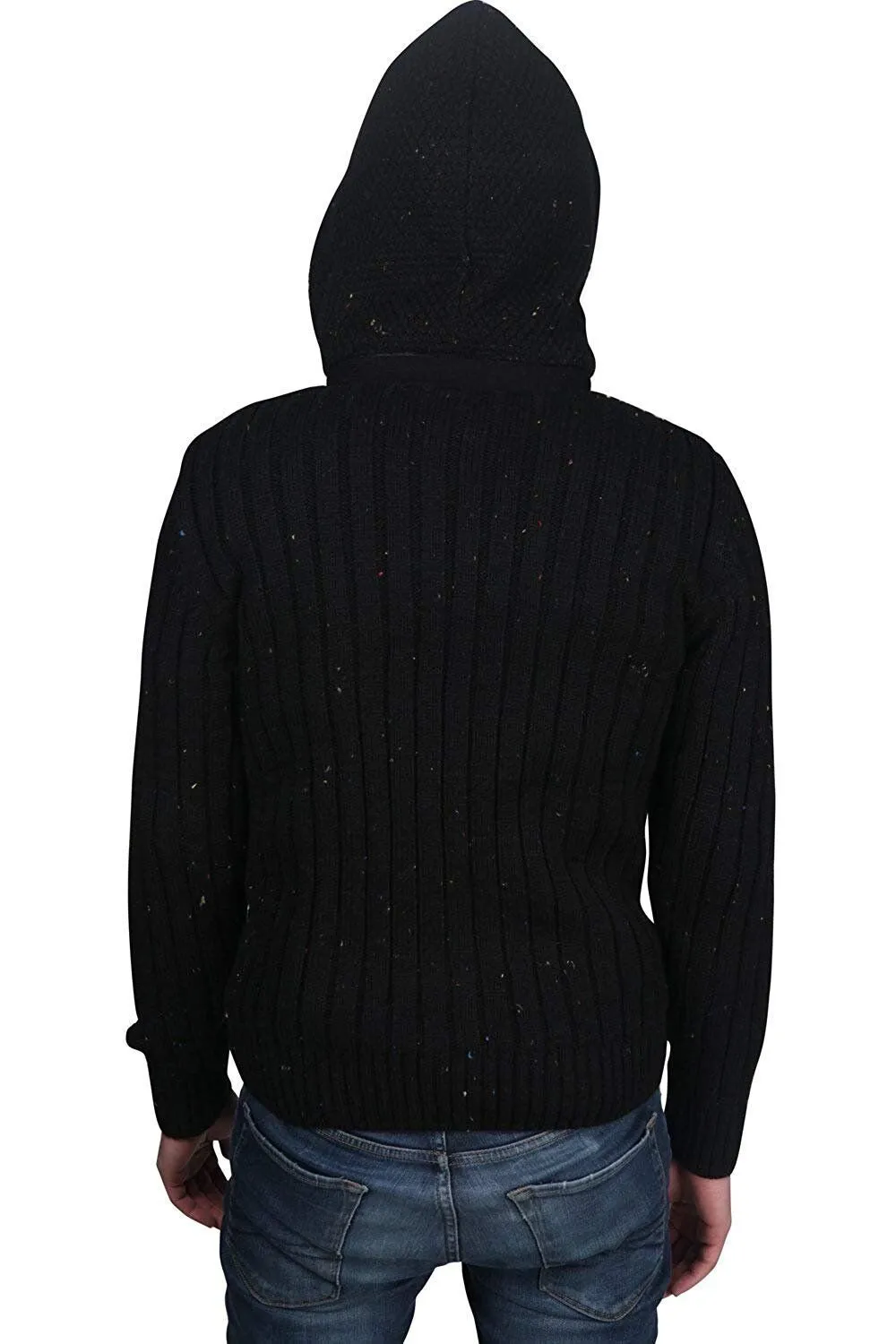 Men's Slim Fit Full Zip & Toggle Sherpa Lined Luxury Hooded Sweater - Colors - CLEARANCE, FINAL SALE!