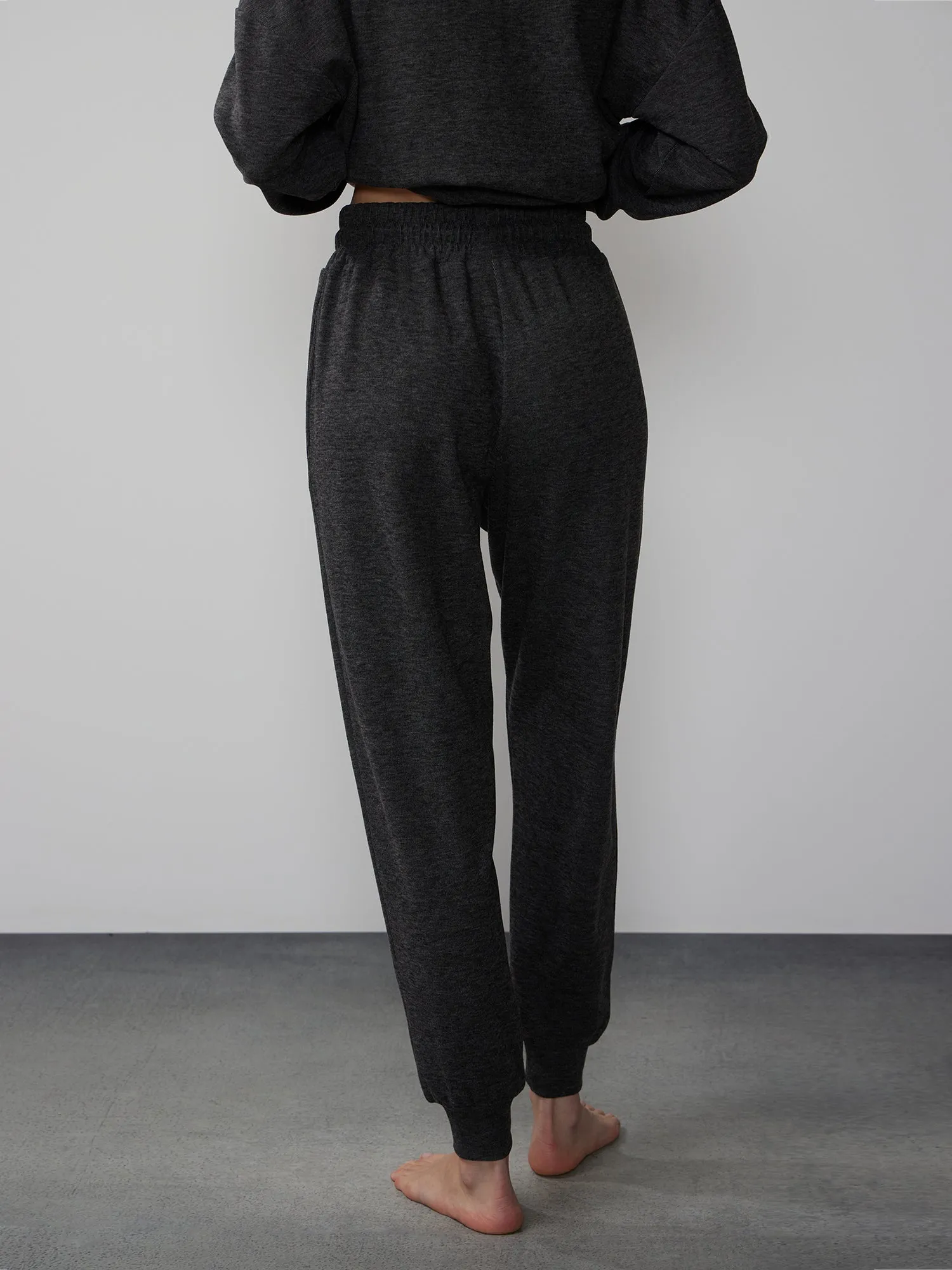 Mid Rise Brushed Hacci Jogger