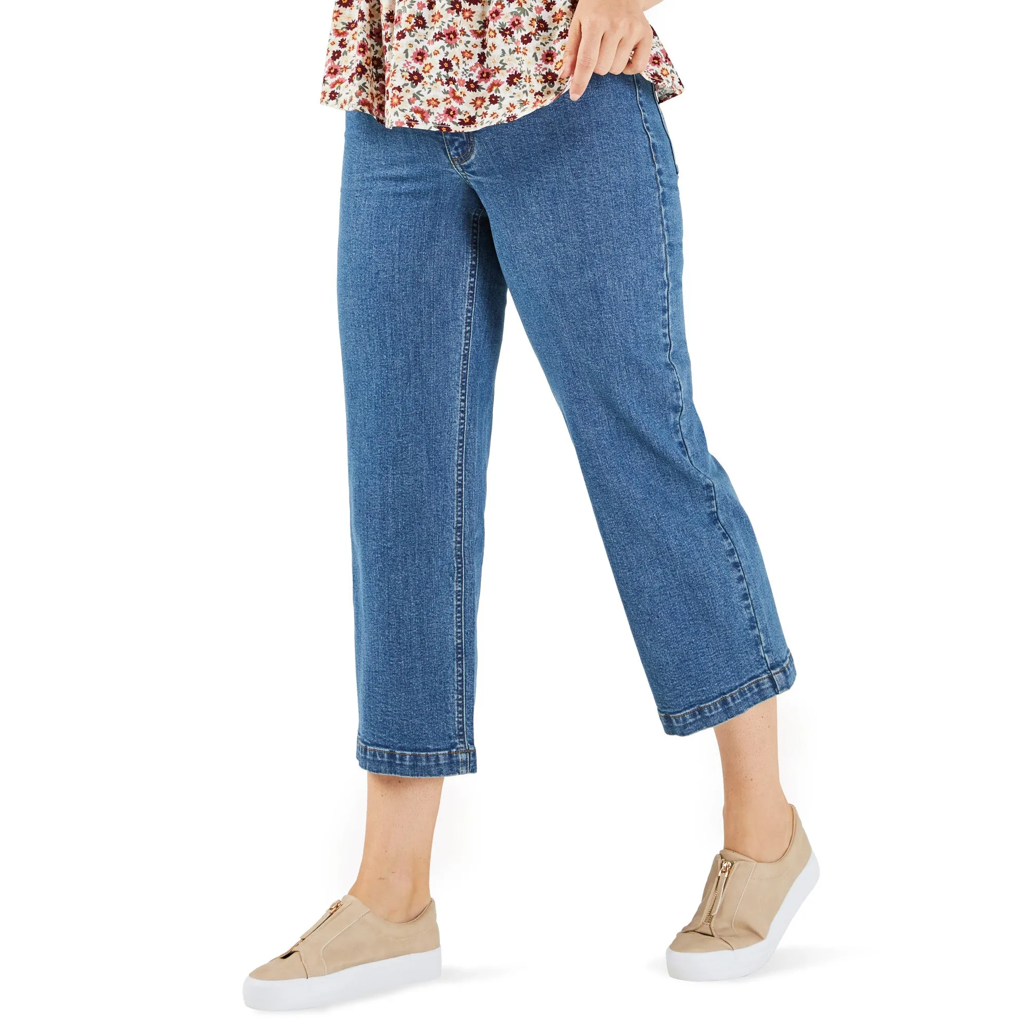 mySTYLE Women's Quest Fashion Crop Denim Pants