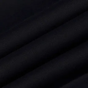 Nevada Black Plain Linen Fabric