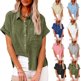 New Solid Casual Loose Shirts