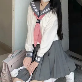 [Pink Grey] JK sailor girl school uniform set