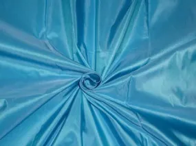 Pure SILK TAFFETA FABRIC Fresh Water Lake Blue color 3.00 yards continuous piece