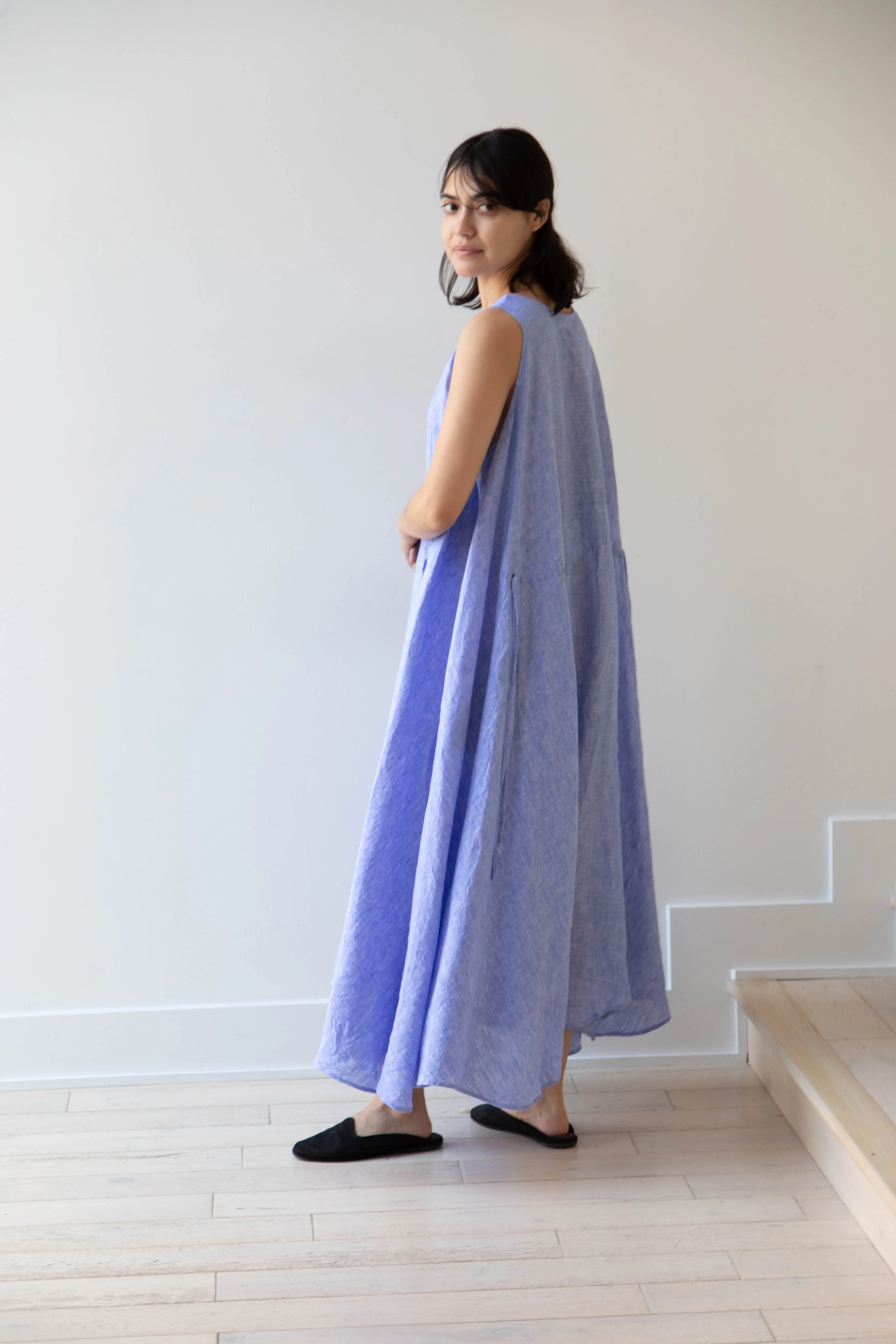 Risa Nakamura | Dress Y in Sky Blue Linen