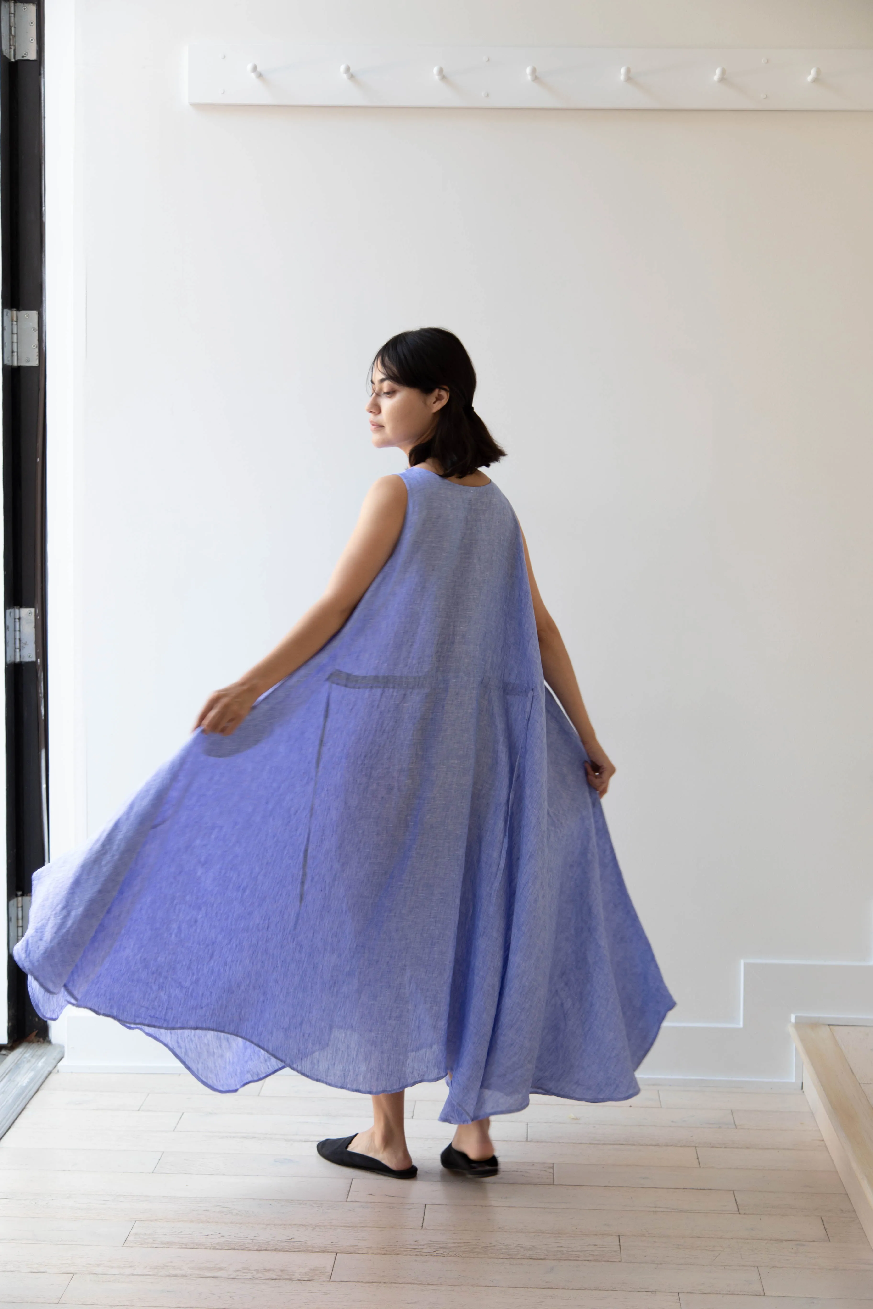 Risa Nakamura | Dress Y in Sky Blue Linen