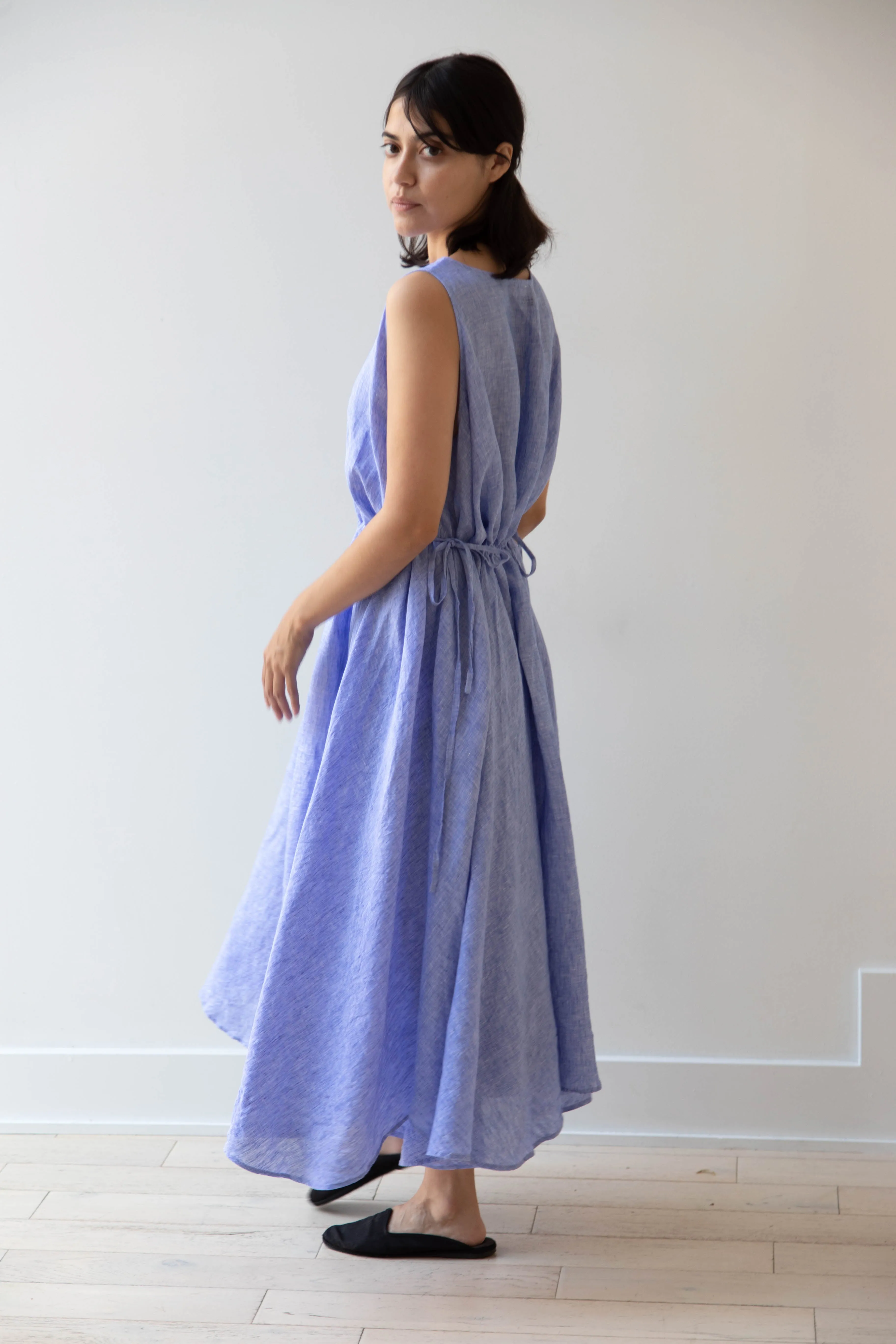 Risa Nakamura | Dress Y in Sky Blue Linen