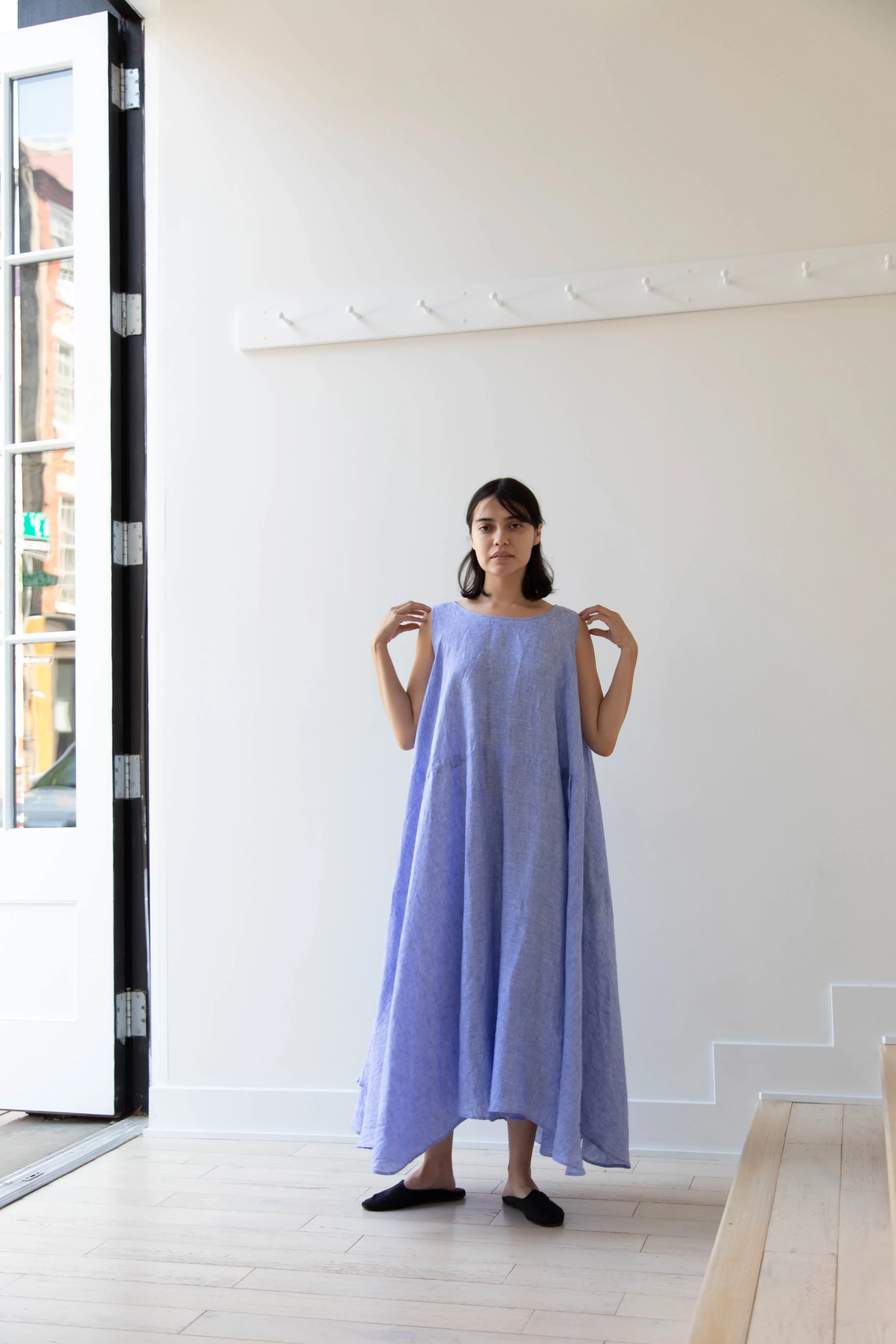 Risa Nakamura | Dress Y in Sky Blue Linen