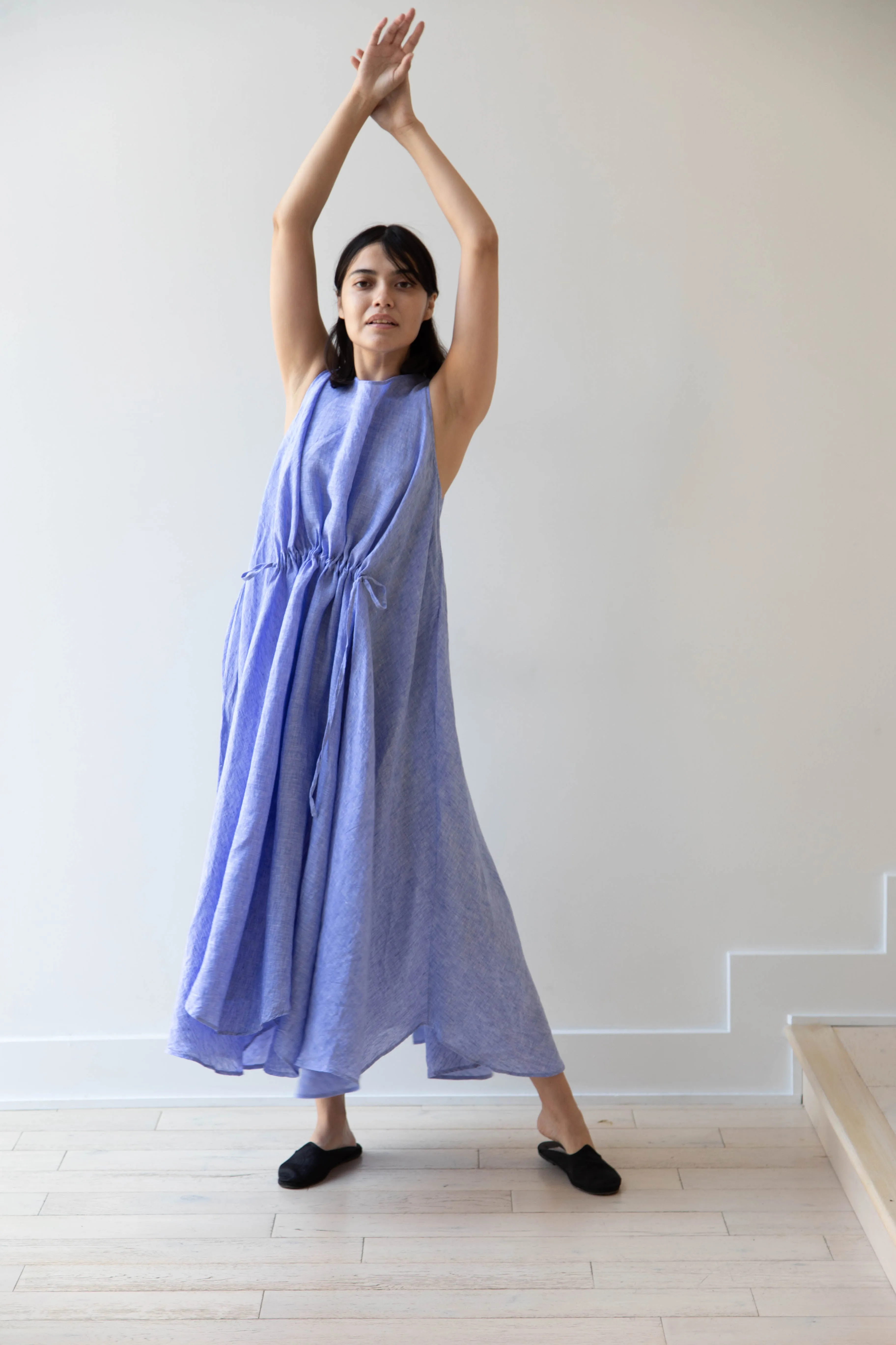 Risa Nakamura | Dress Y in Sky Blue Linen