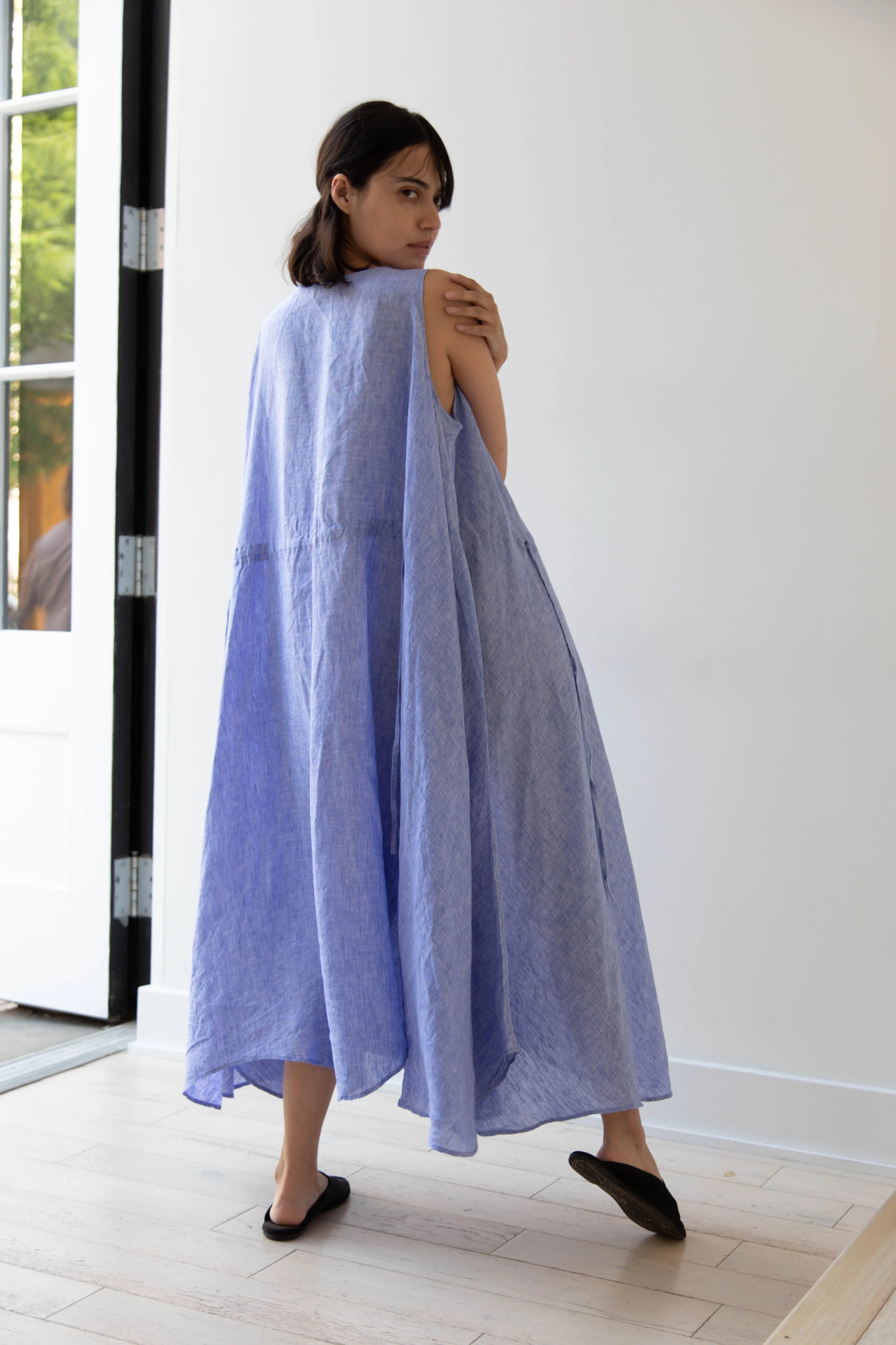 Risa Nakamura | Dress Y in Sky Blue Linen