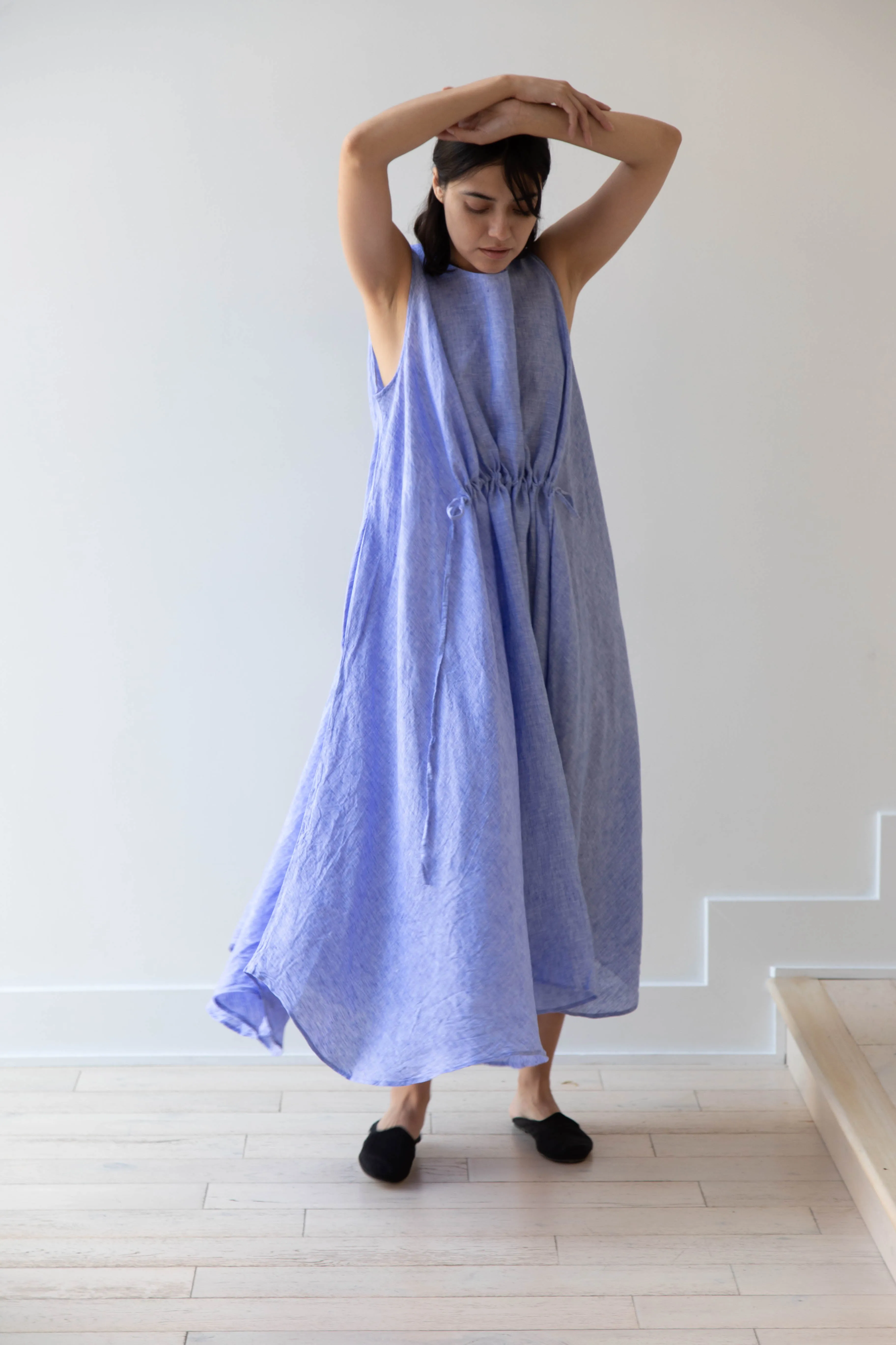 Risa Nakamura | Dress Y in Sky Blue Linen