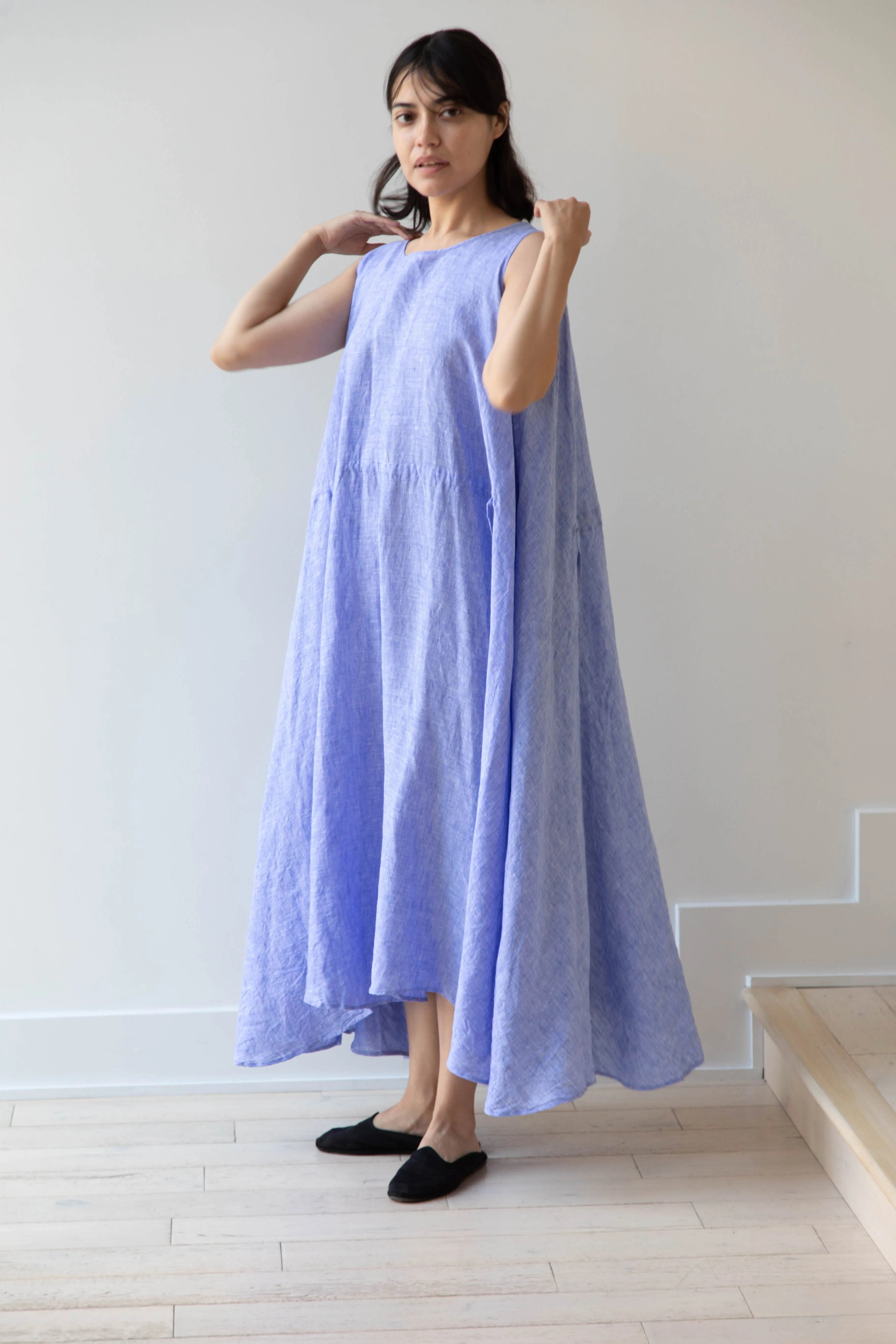 Risa Nakamura | Dress Y in Sky Blue Linen