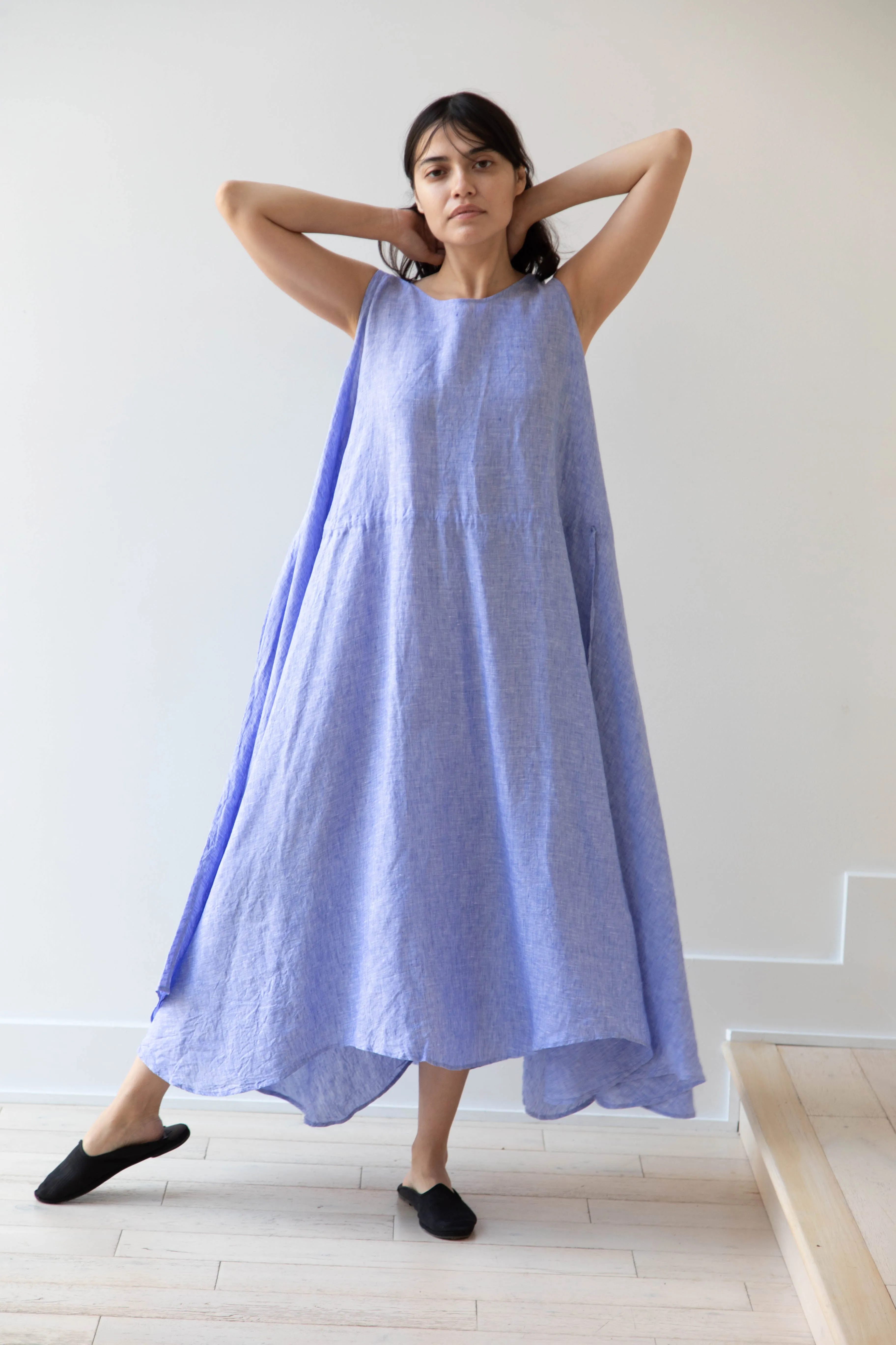 Risa Nakamura | Dress Y in Sky Blue Linen