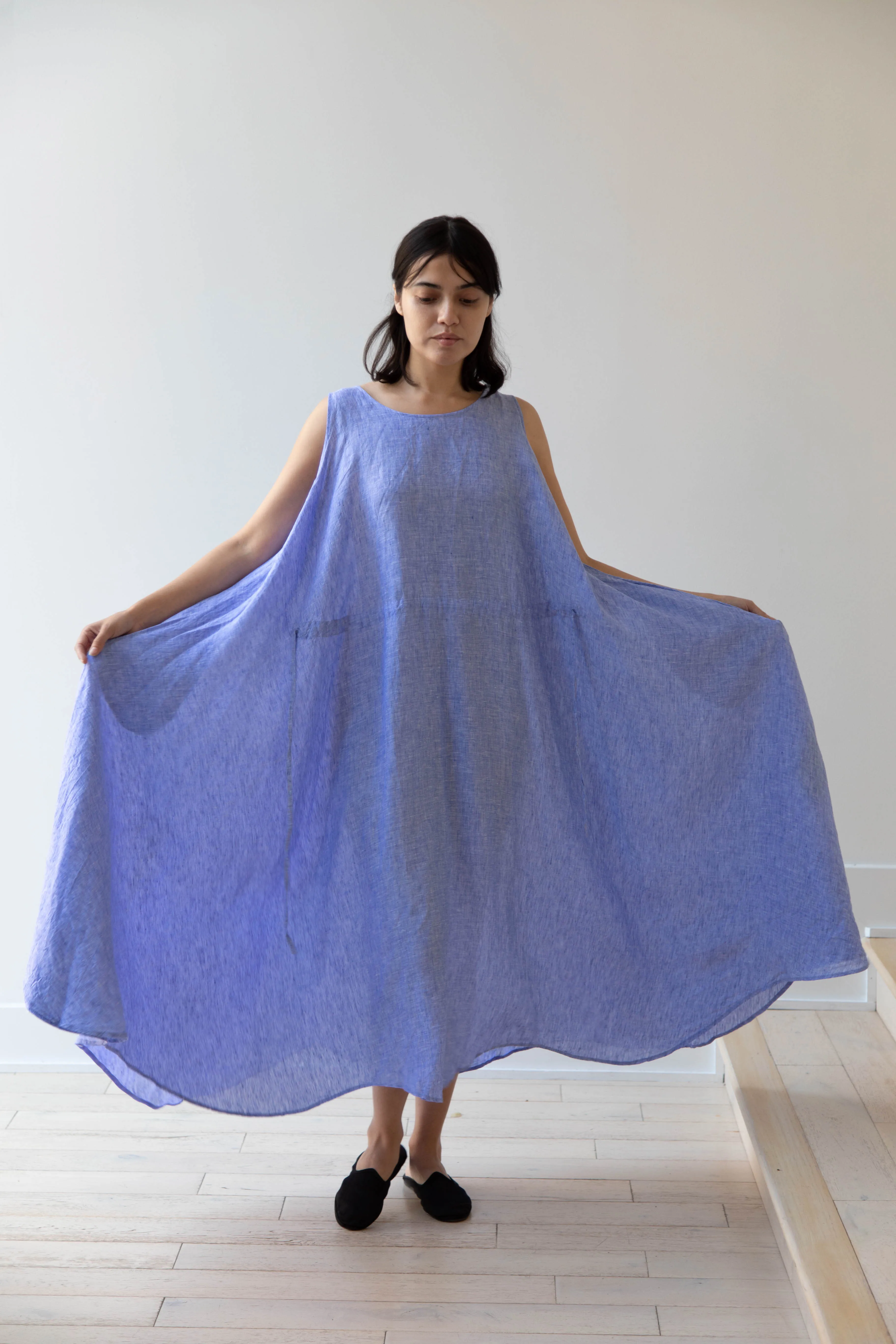 Risa Nakamura | Dress Y in Sky Blue Linen