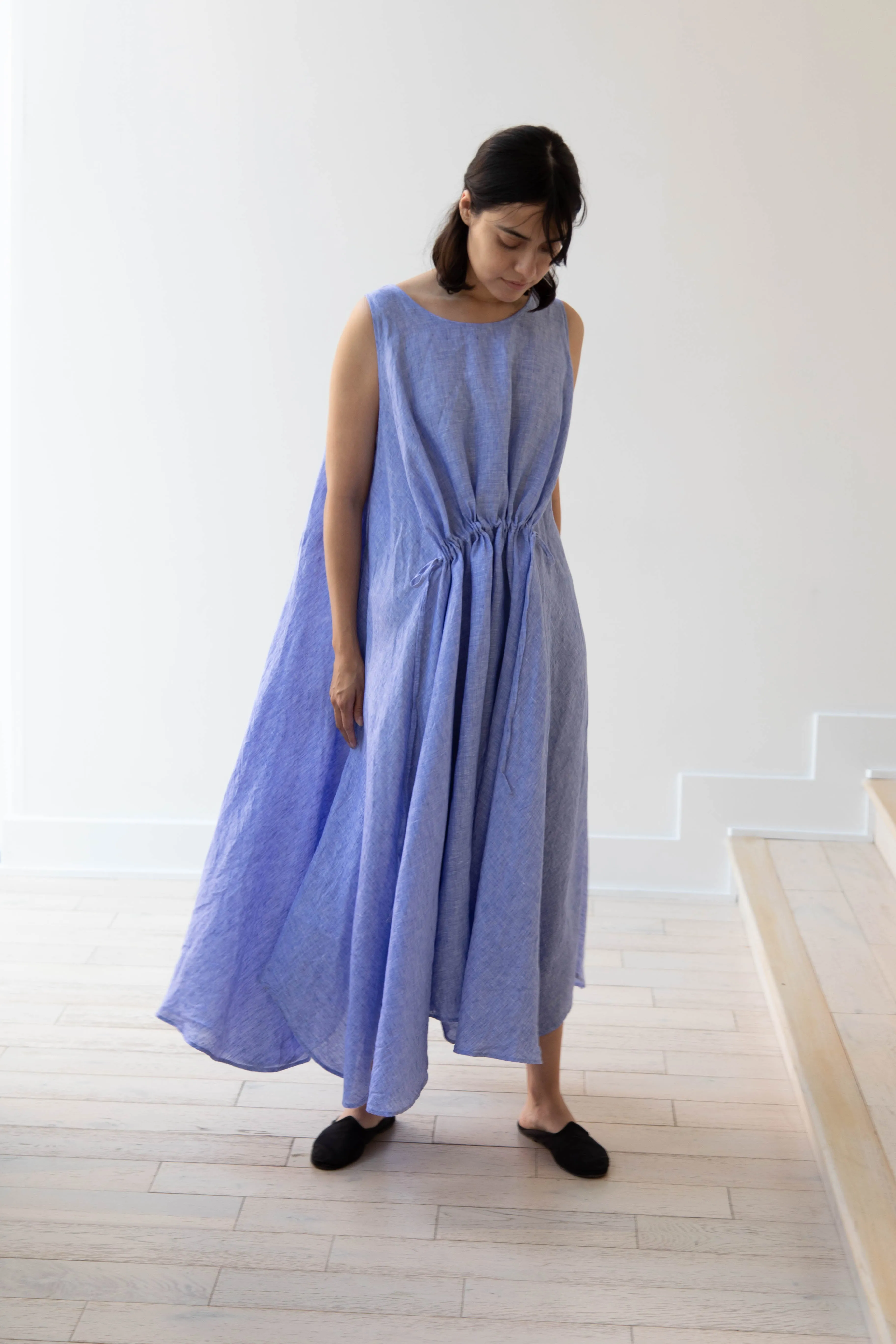 Risa Nakamura | Dress Y in Sky Blue Linen