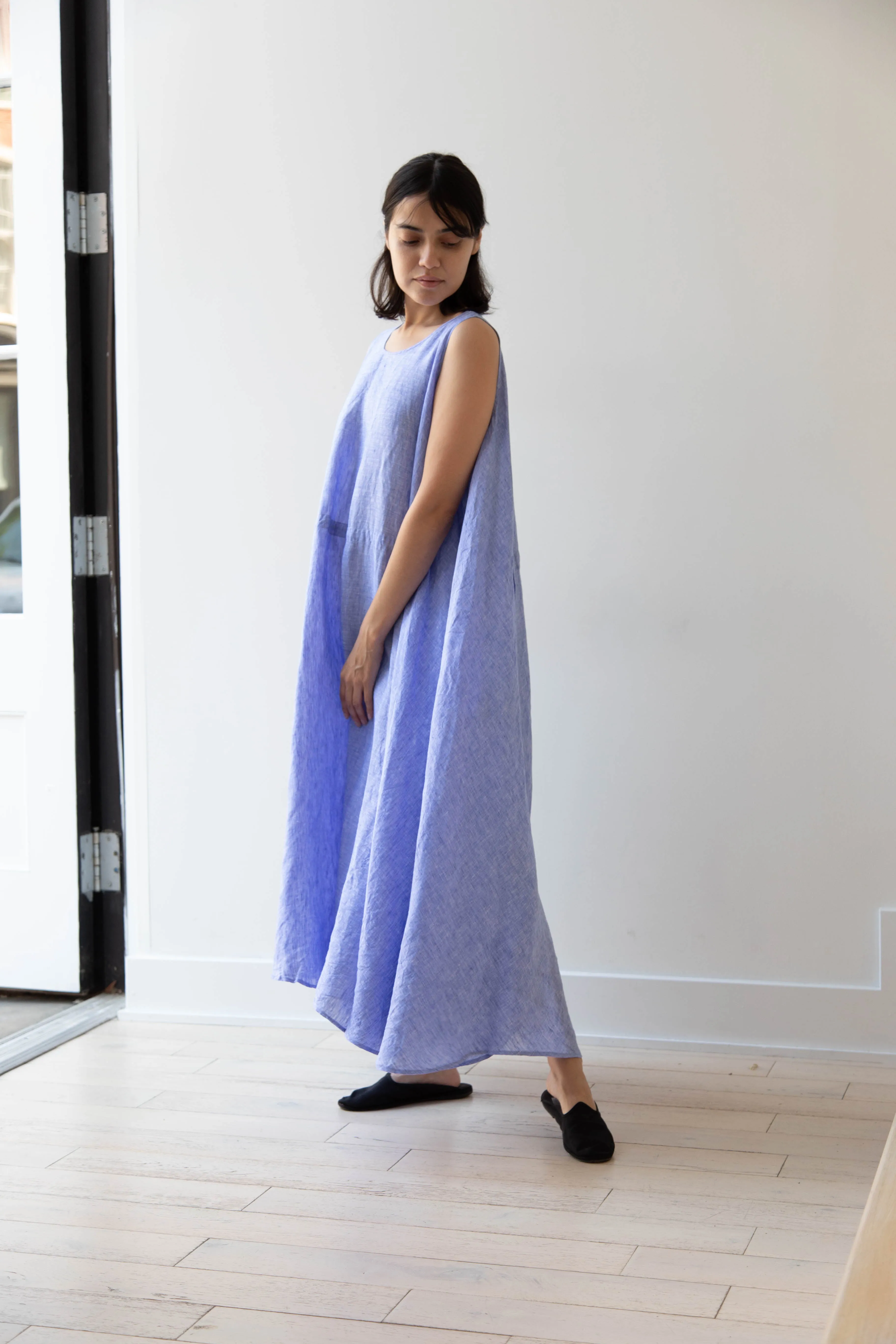 Risa Nakamura | Dress Y in Sky Blue Linen