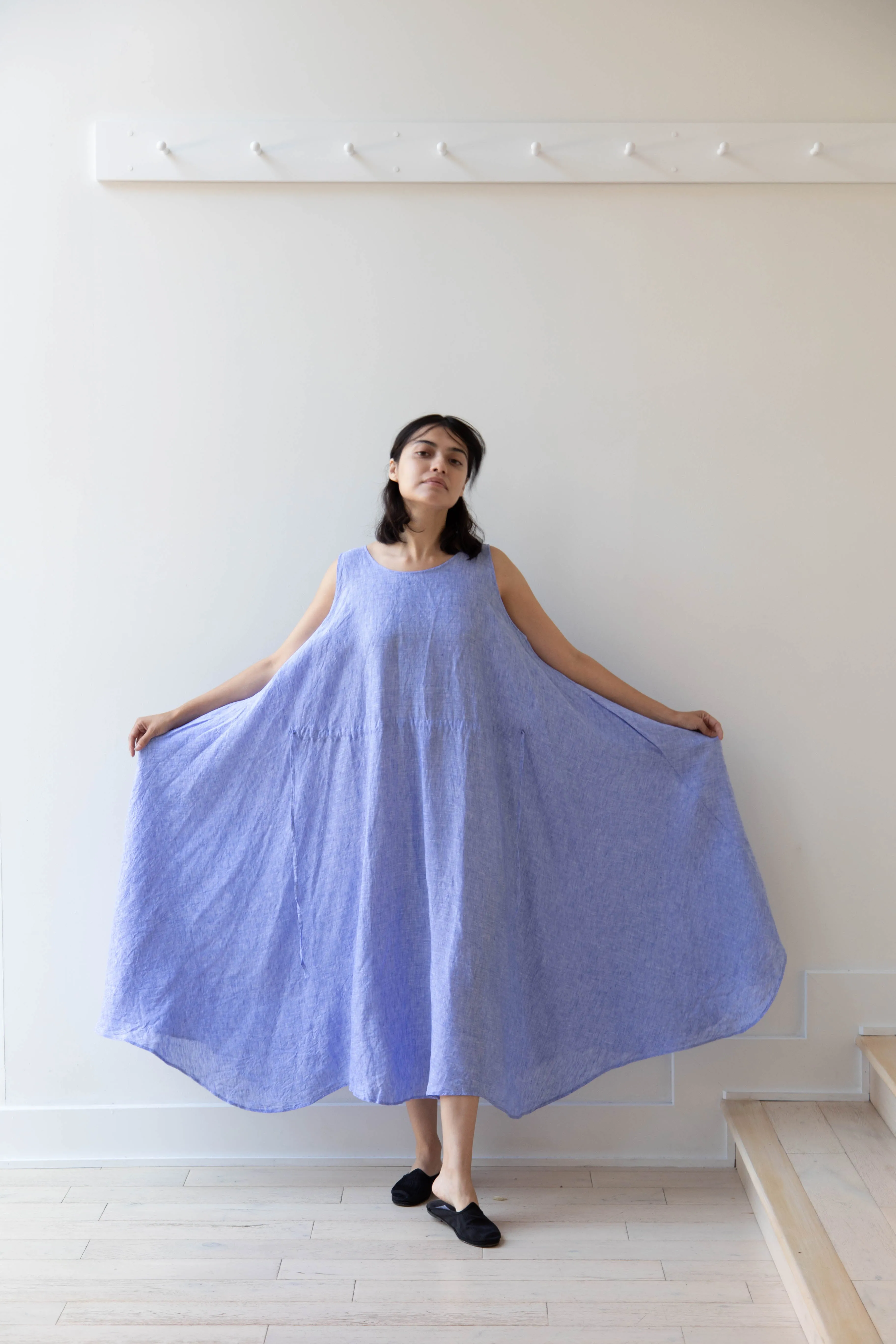 Risa Nakamura | Dress Y in Sky Blue Linen