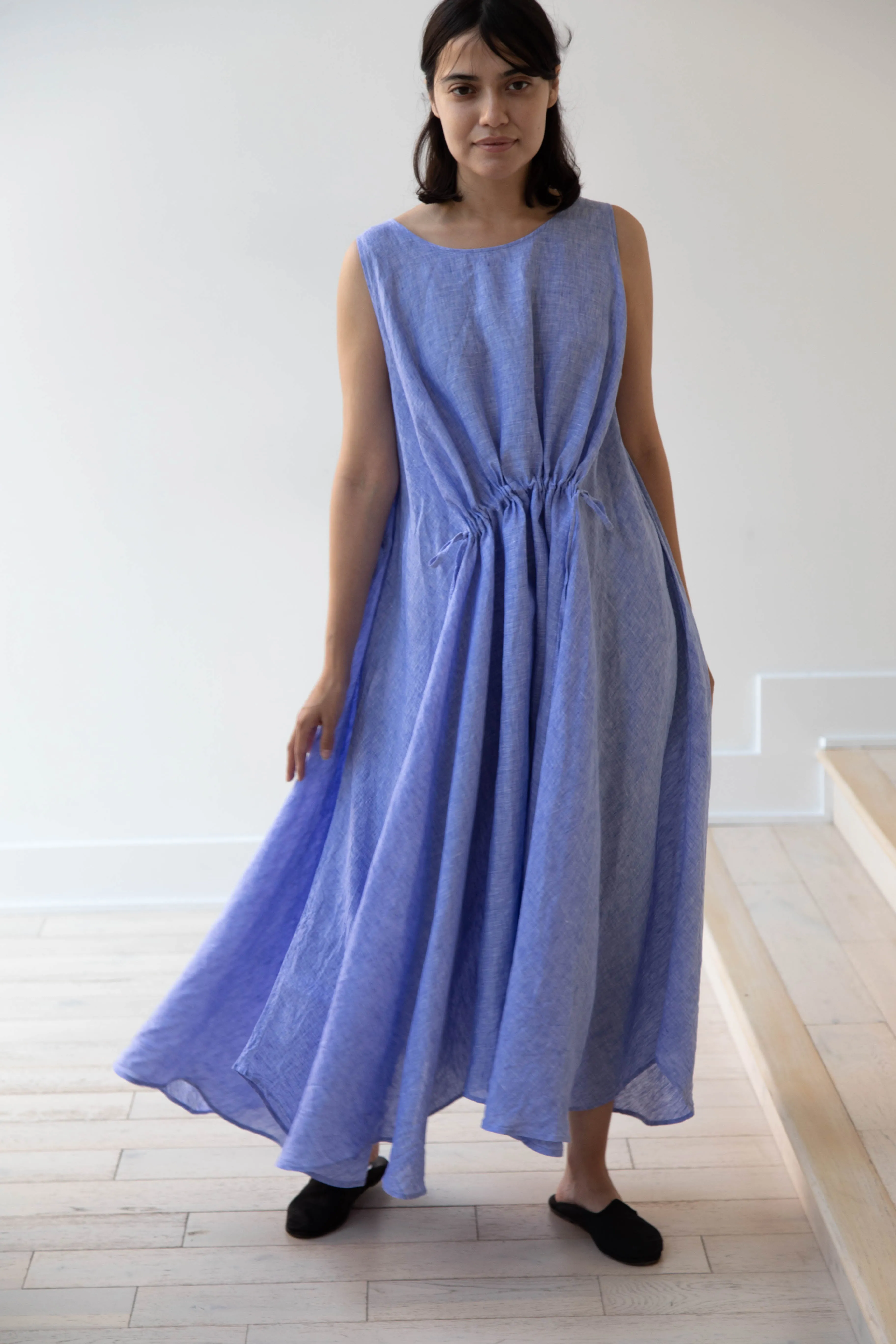 Risa Nakamura | Dress Y in Sky Blue Linen