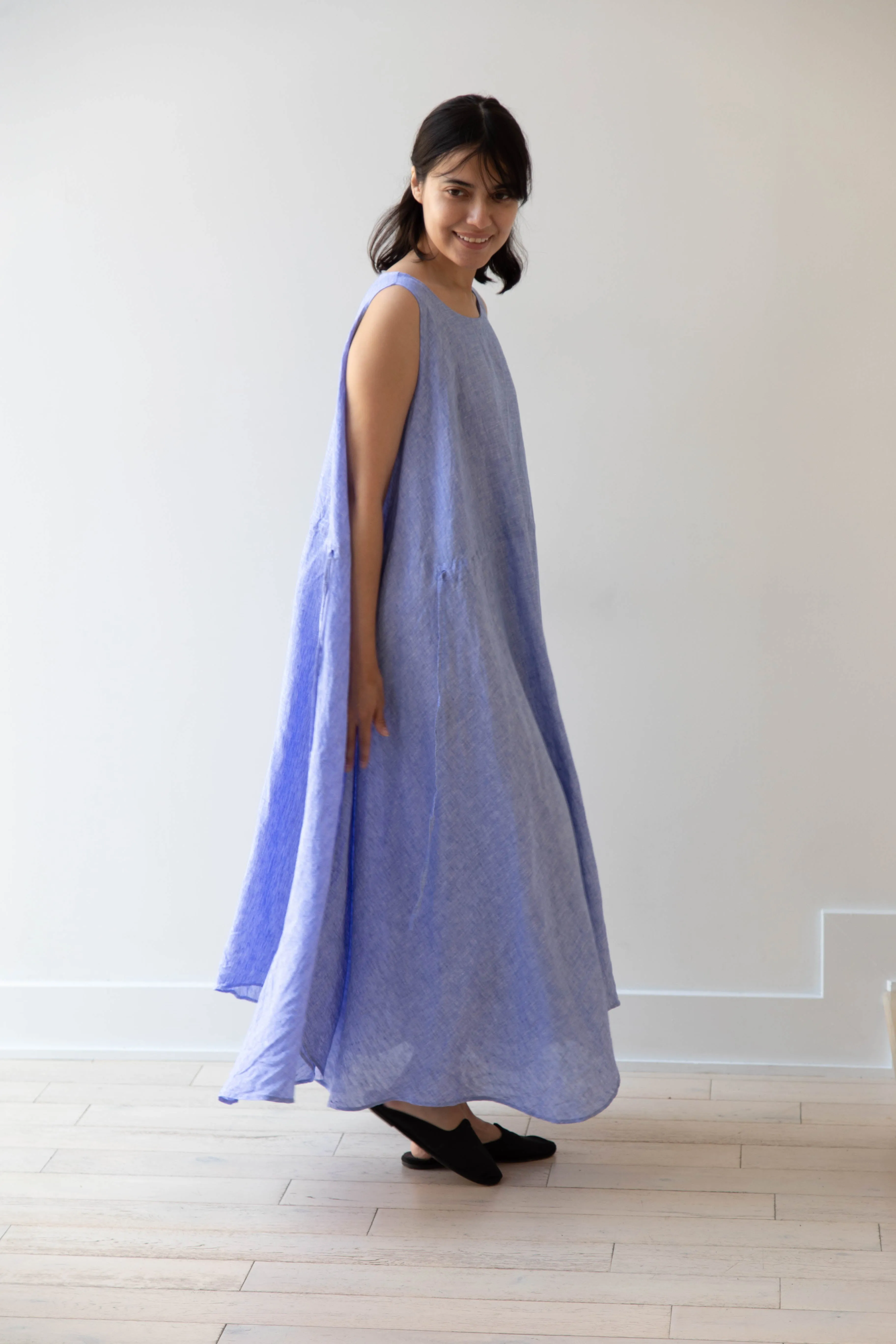 Risa Nakamura | Dress Y in Sky Blue Linen