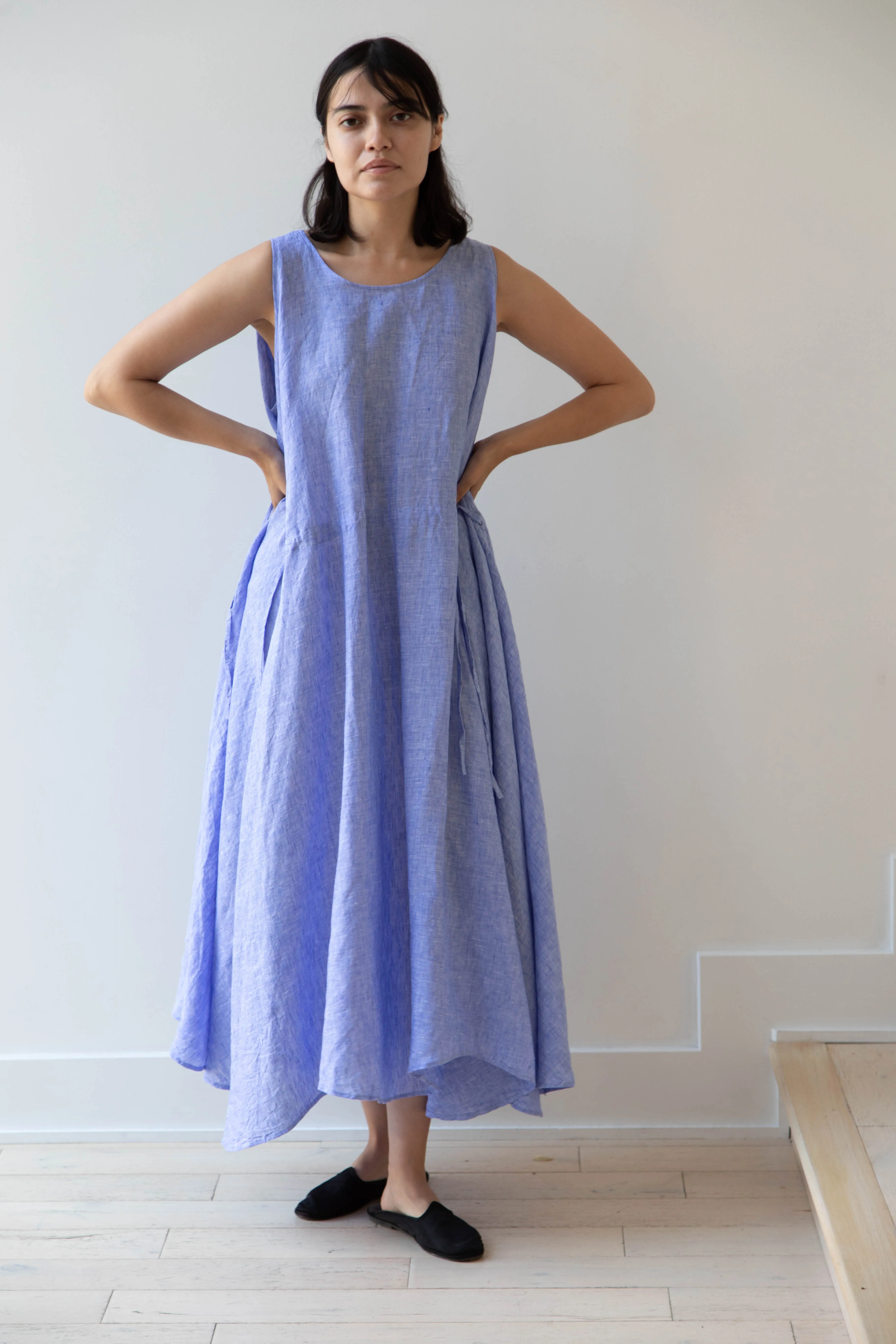 Risa Nakamura | Dress Y in Sky Blue Linen