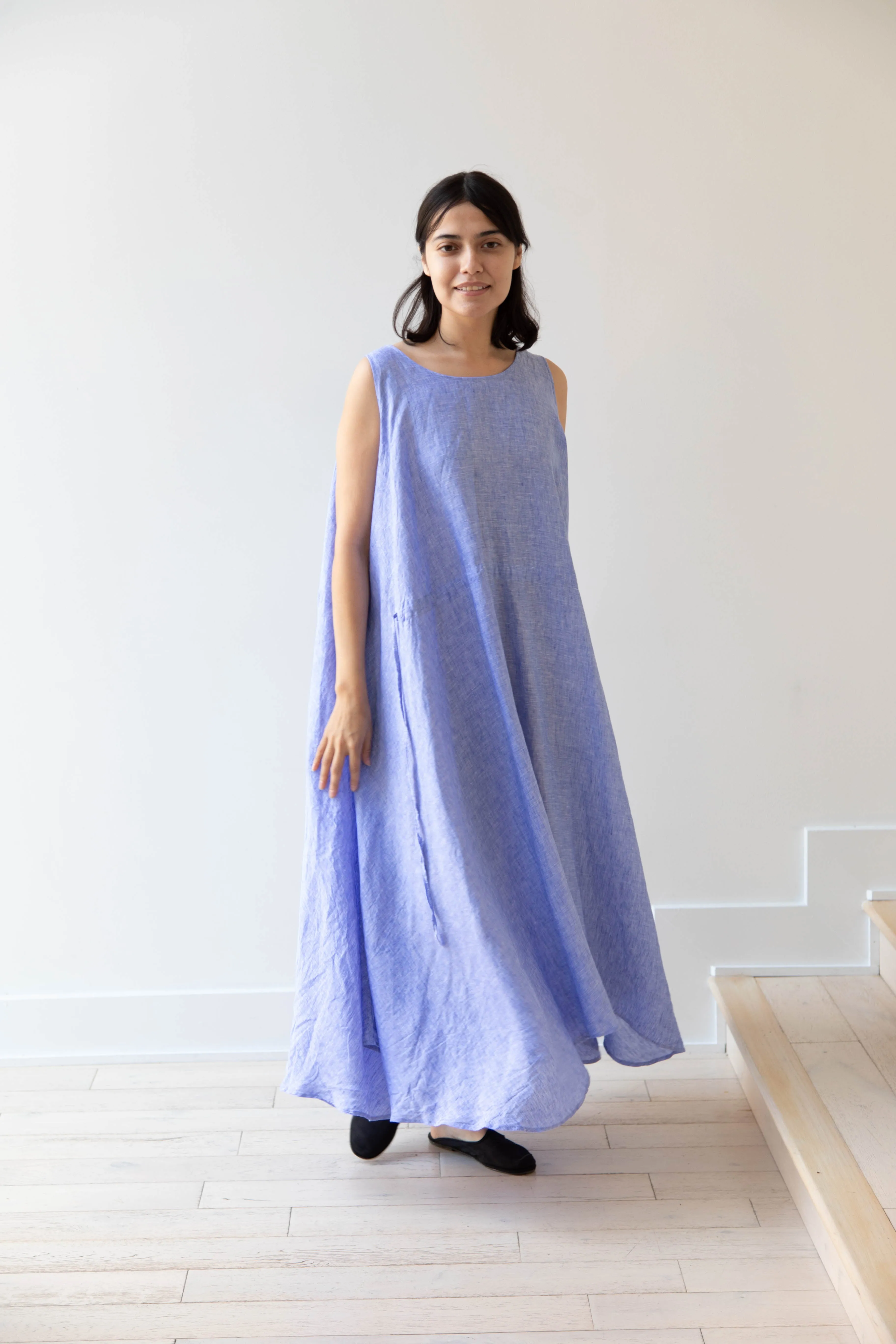 Risa Nakamura | Dress Y in Sky Blue Linen