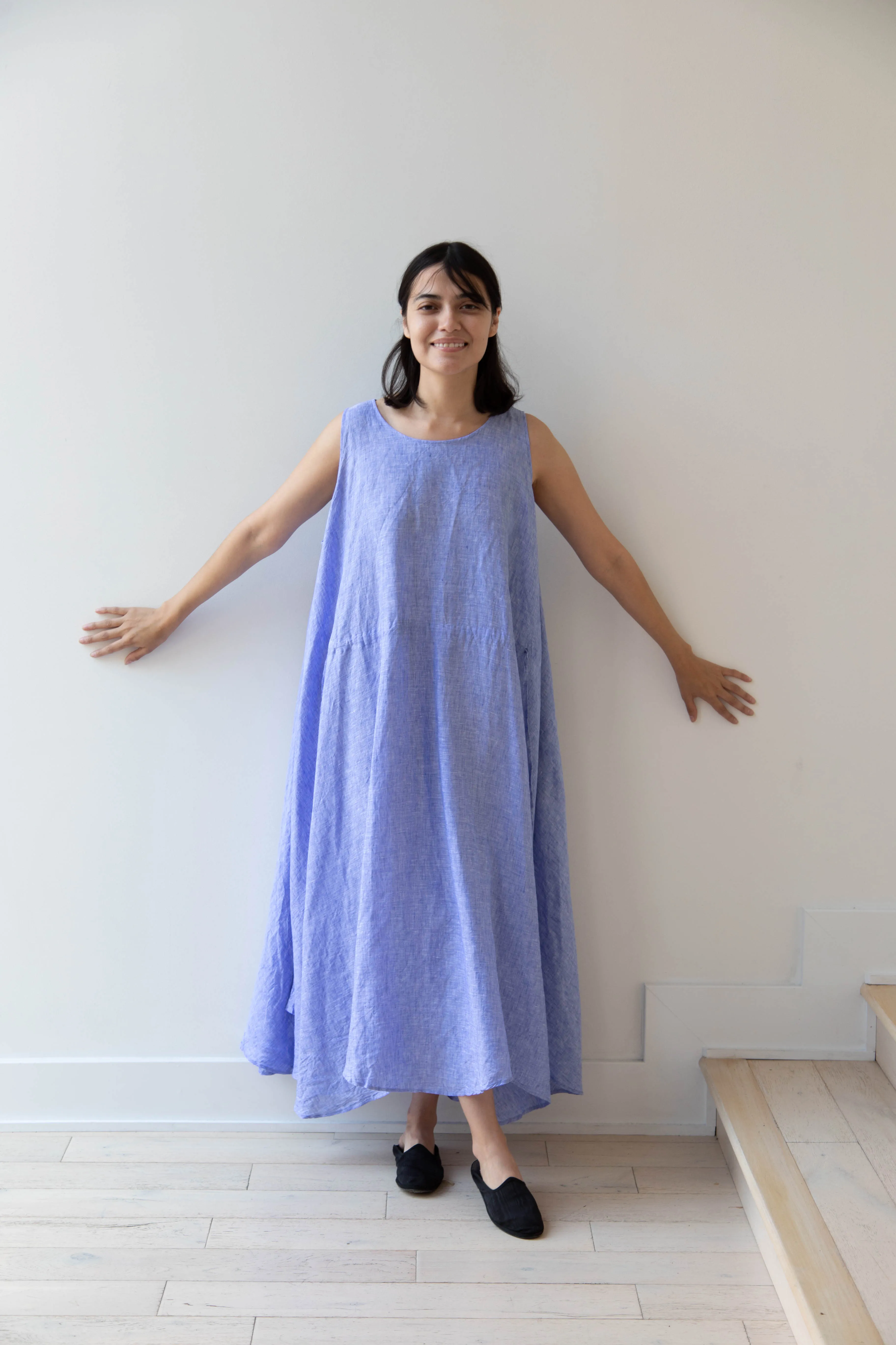 Risa Nakamura | Dress Y in Sky Blue Linen